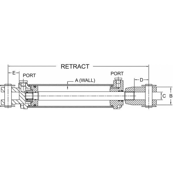Maxim 218299 Tc Tie-Rod Hydraulic Cylinder: 2 Bore X 8 Stroke – 1.125 Rod