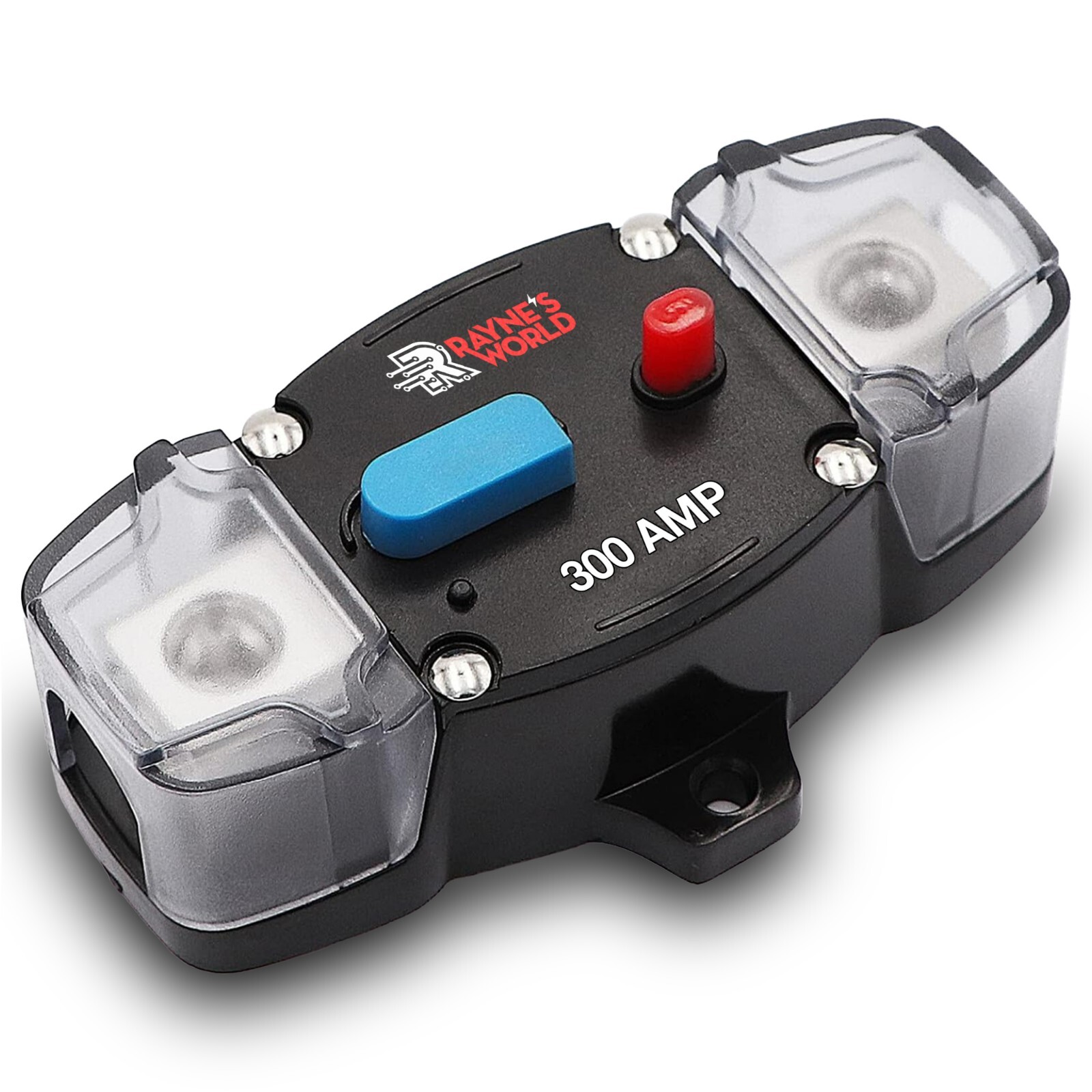 2 PACK 300 Amp 12-48V DC Inline Circuit Breaker with Cover Car/Audio/Boat/Solar