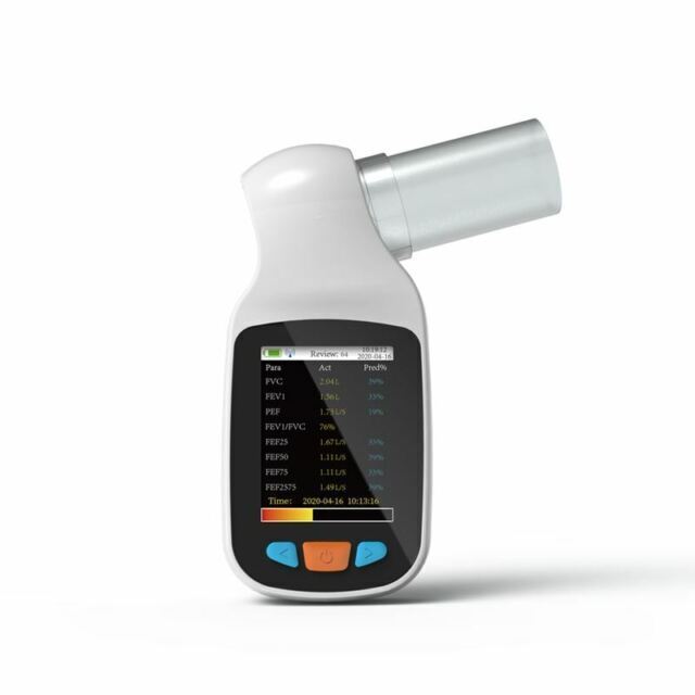 handheld Spirometer Pulmonary Function Lung Volume Device Bluetooth NEW 70b