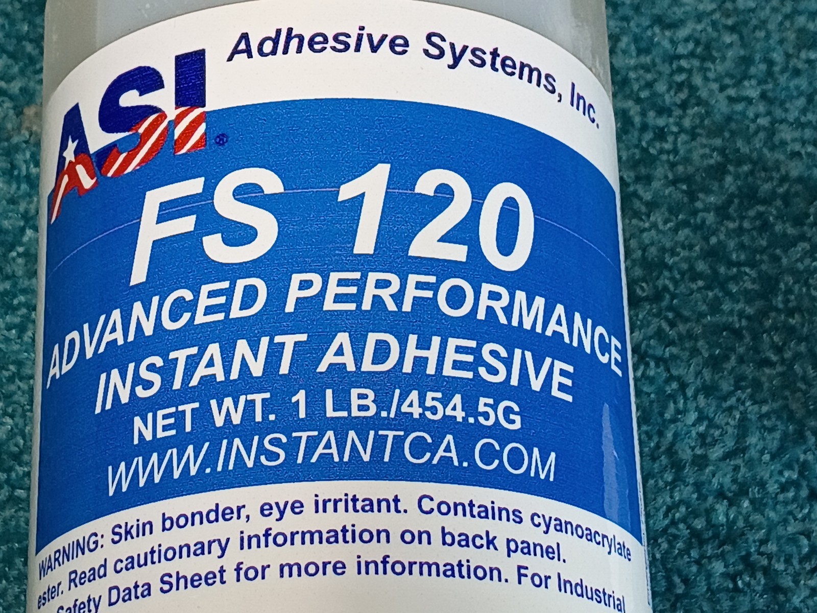 ASI FS 120 Cyanoacrylate Advanced Performance Instant Adhesive, 1 lb Bottle