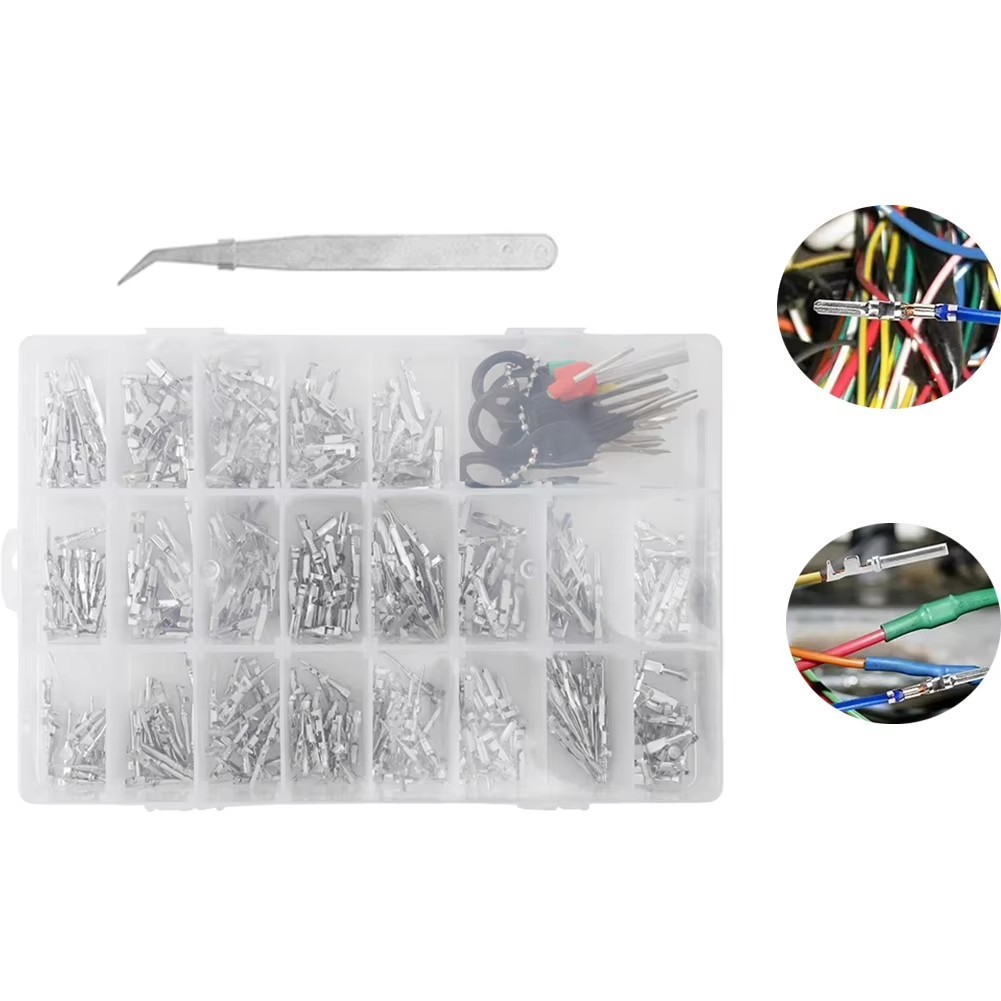 420PCS Connector Pins 21 Types Electrical Wire Terminal Kit 18PCS Extractor Tool