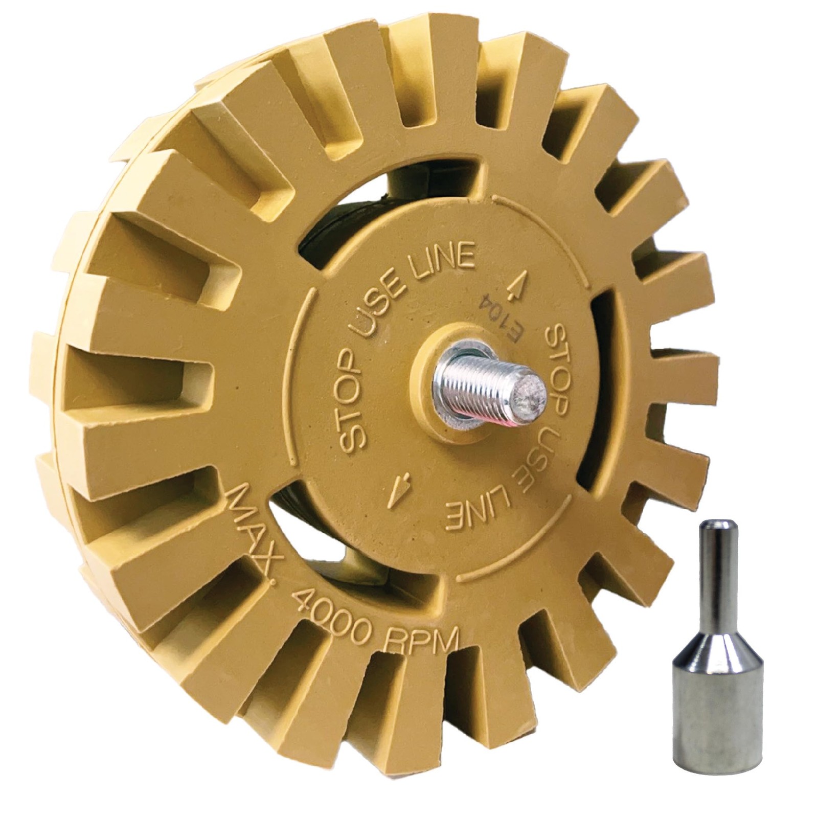 LAUCO Decal Remover Eraser Wheel Kit with Drill Adapter (4 Inch) – Heavy Duty