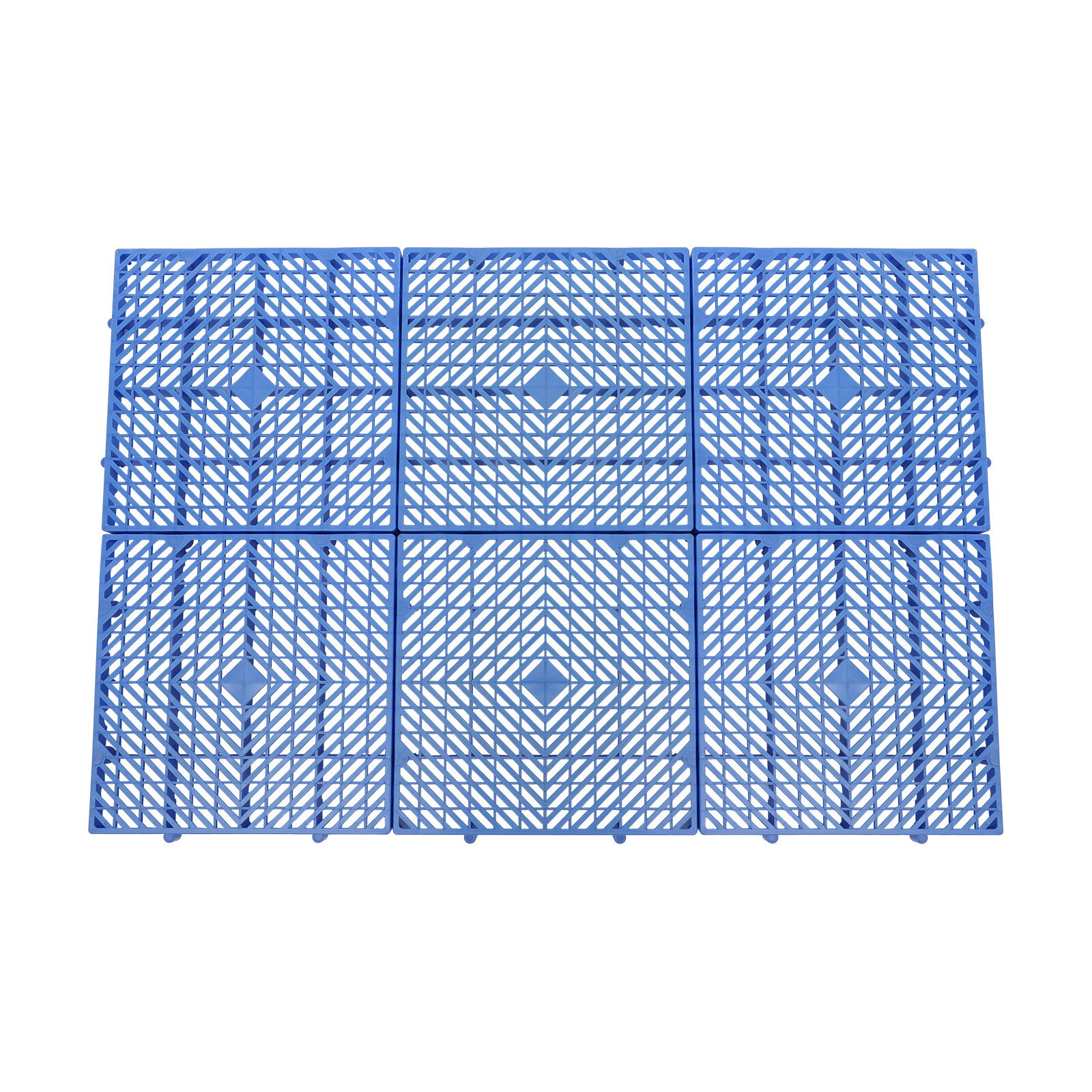 6Pcs 15.7*15.7*1.9in Plastic Pallet Ventilation Floor Pallet Breathable Grid Pad