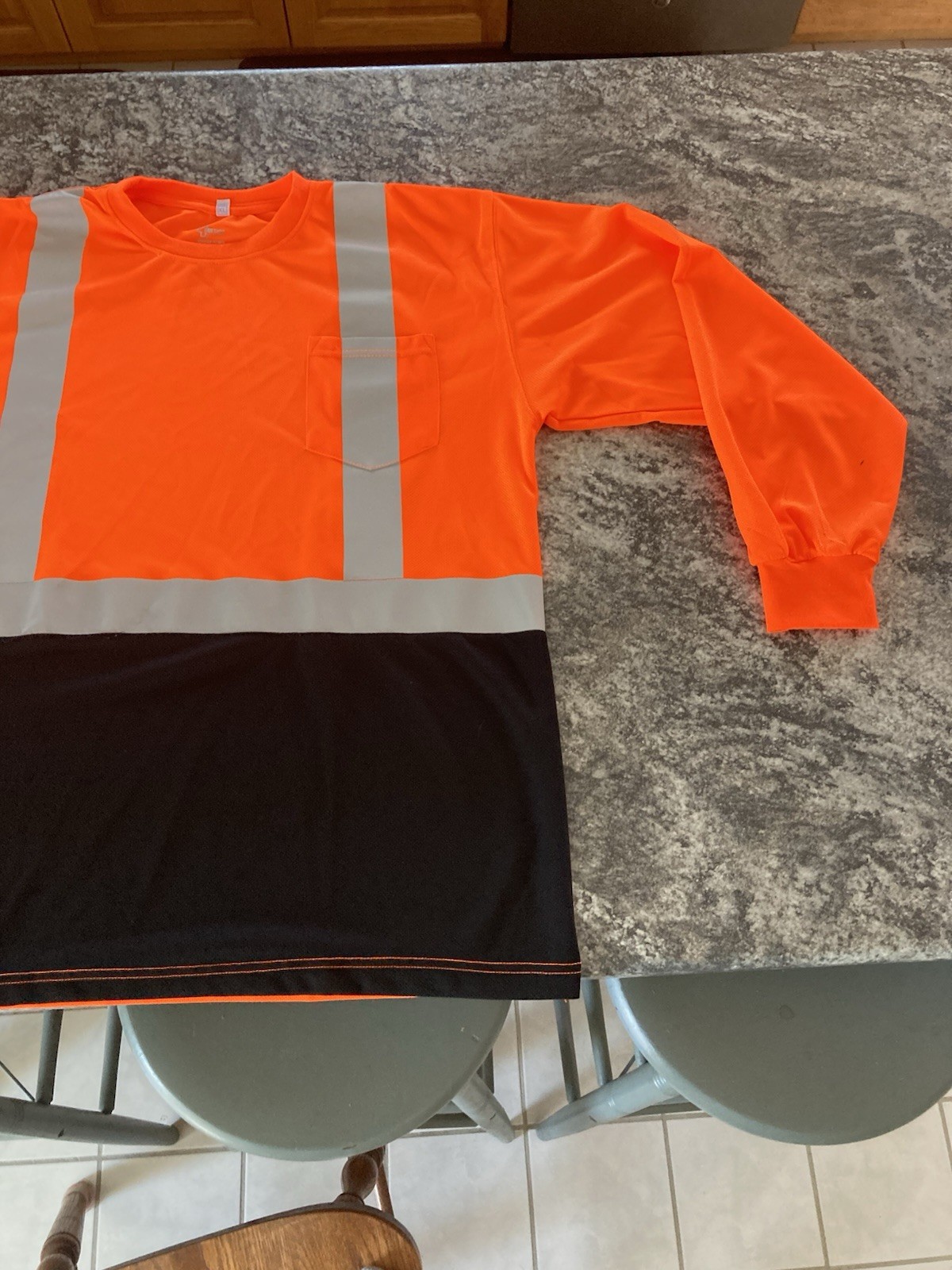 ORR Safety Orange Work Shirt XL Longsleeve Class 2 Type R ANSI/ISEA ORR TL2TOC2