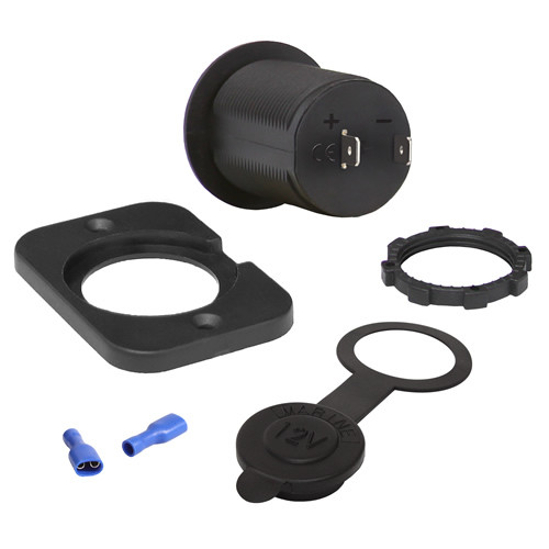 Panel Mount Cigarette Lighter Socket Automotive Marine Grade Waterproof Cap