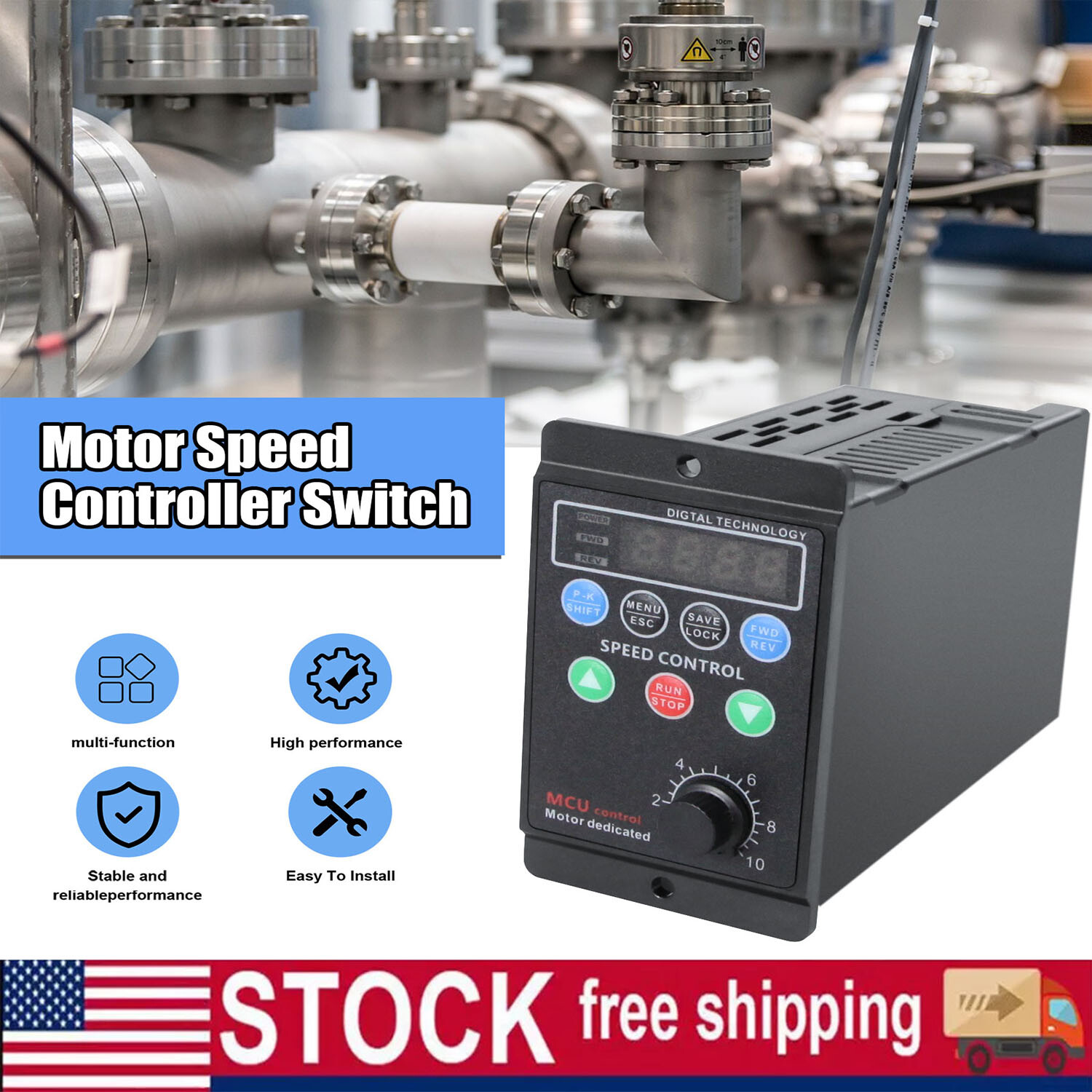 Single To 3 Phase 750W 1HP 220V Variable Frequency Drive Inverter VFD VSD 1-99HZ