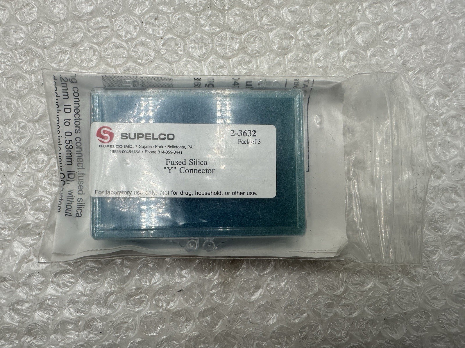 Supelco Fused Silica “Y” Connector 3 Pack Model 2-3632