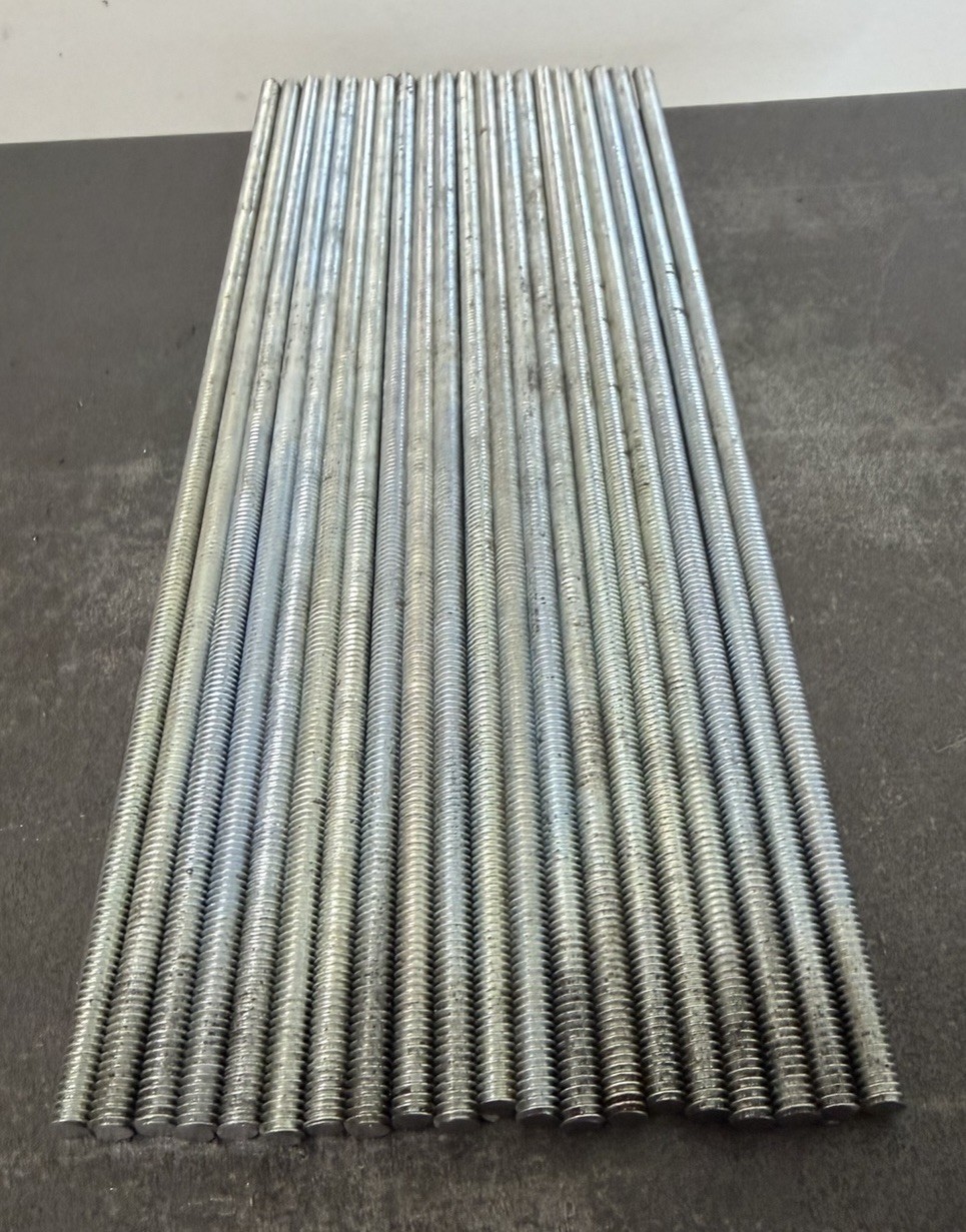 Threaded Rod 1/4-20″ x 12″ Zinc Plated Steel All Thread Rods Coarse (20 PC LOT)