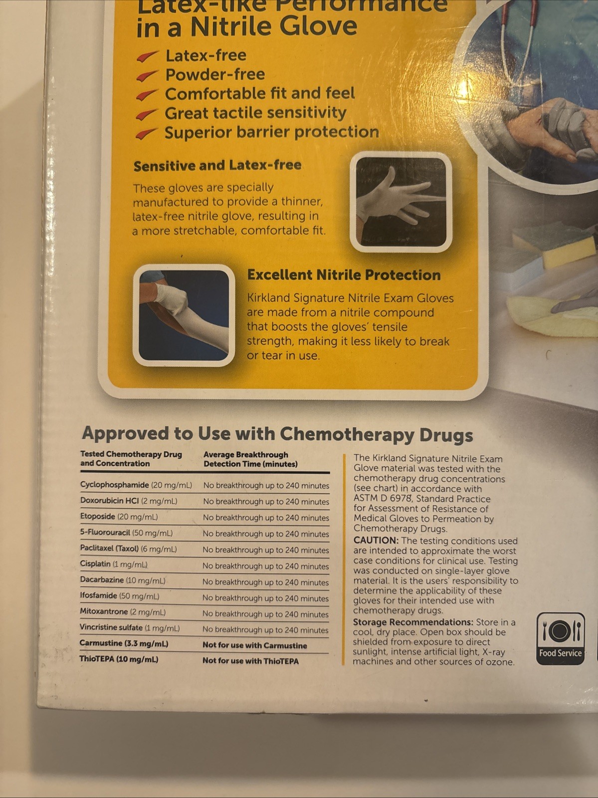 Kirkland Signature 5535271 Nitrile Exam Multi-Purpose Gloves, Size L – 400 Pack