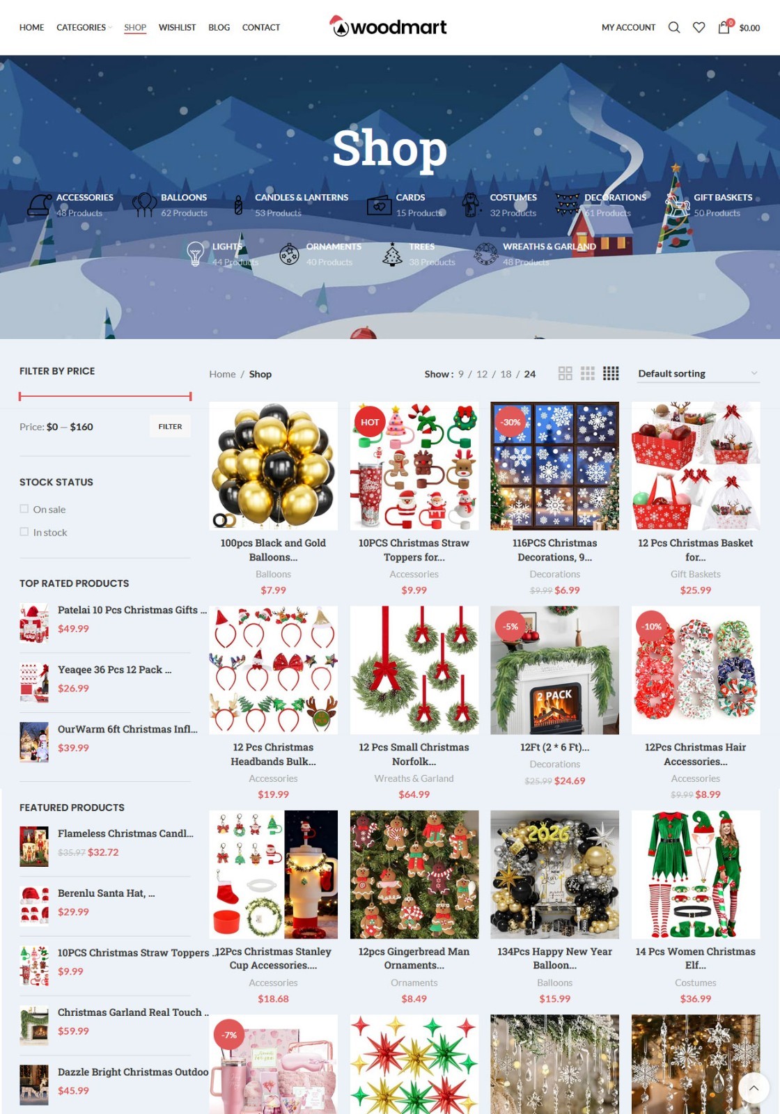 Christmas & Holiday Gift Shop Website, Affiliate / Drop Shipping/ eCommerce