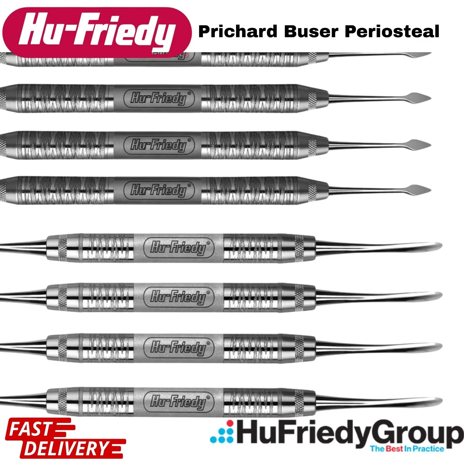 Hu-Friedy Lot of 10 PCs 3 Prichard PPR3S6 & Buser PPBUSER6 Periosteal Elevator