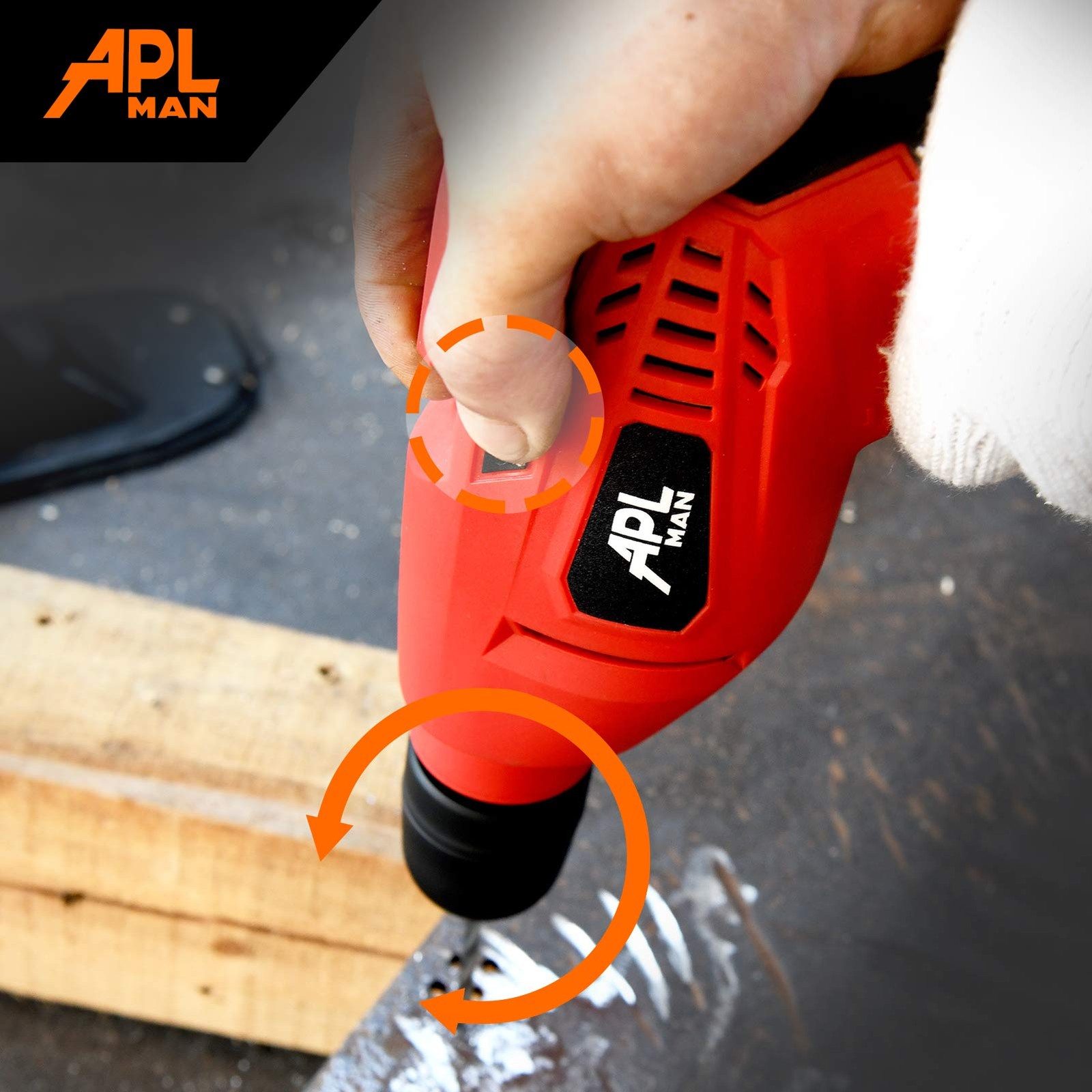 APLMAN 21V MAX Power Cordless Drill Electric Impact Driver/Drill Kit,26pcs