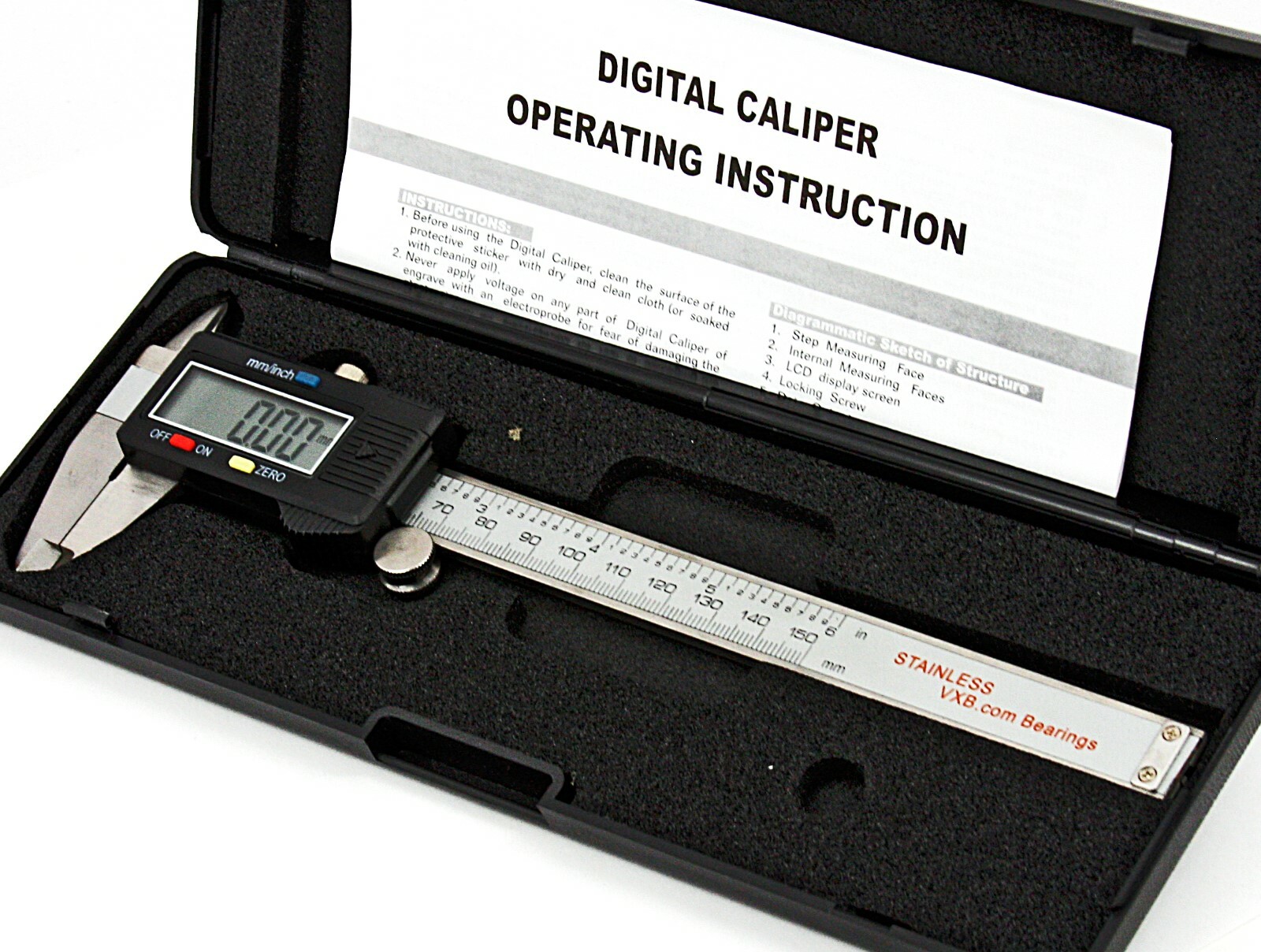 6″ inch Digital Electronic Vernier Caliper Measuring Tool with LCD Display 150mm