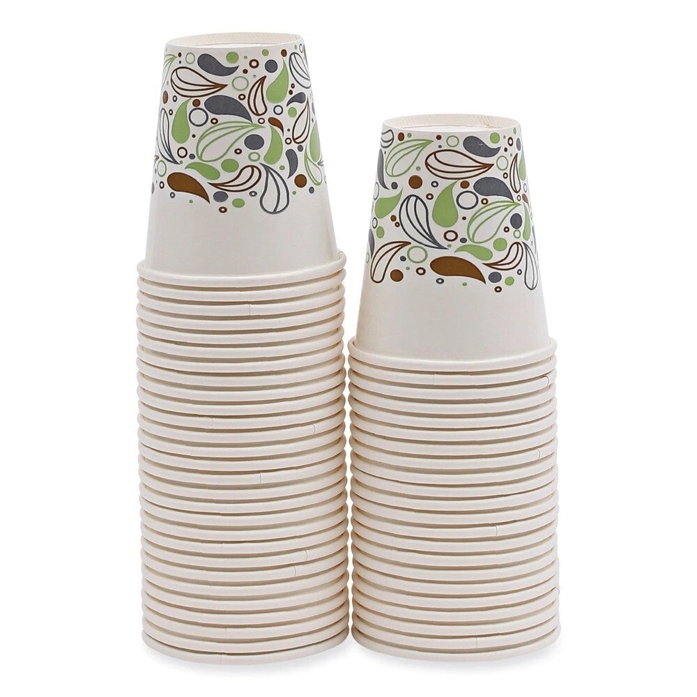 NEW Boardwalk BWKDEER12CCUP 12oz Deerfield Printed Paper Cold Cup, 1000/Box, QTY