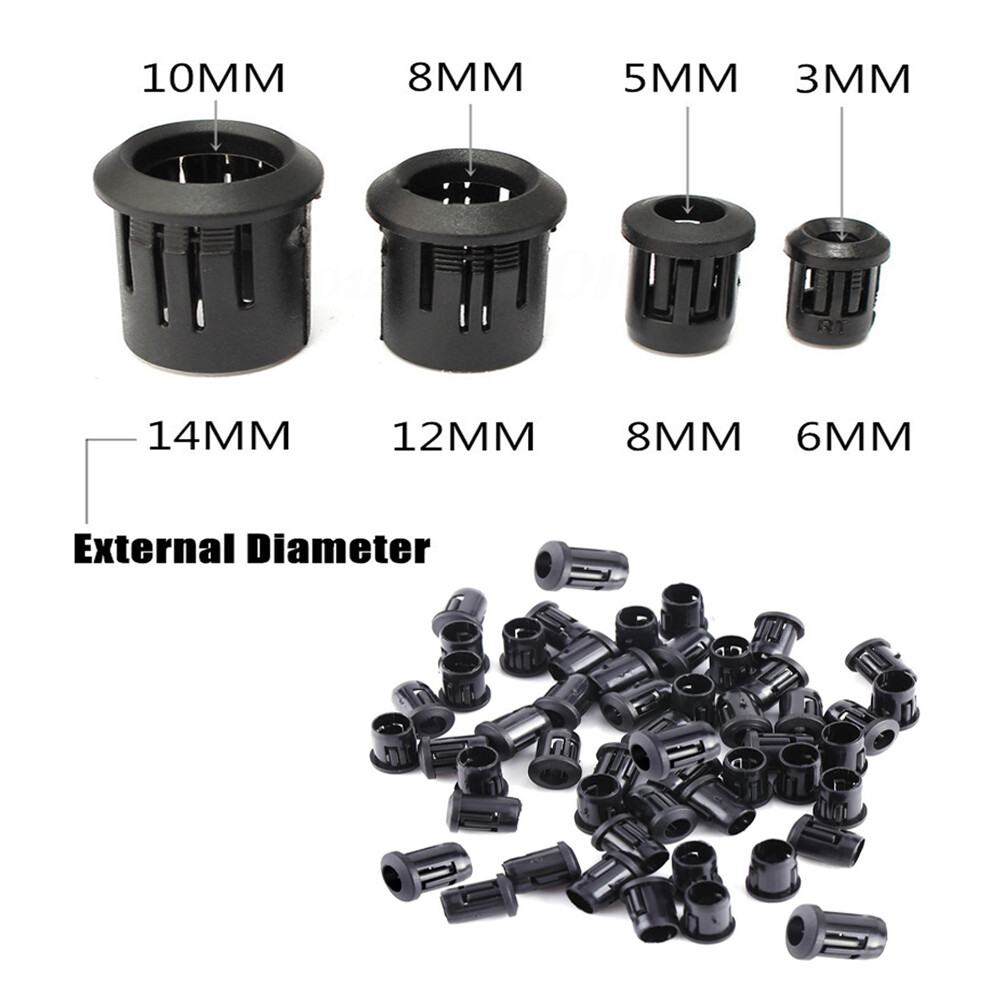 Black Plastic Lamp LED Diode Black Clip Bezel Mount 3mm 5mm 10mm