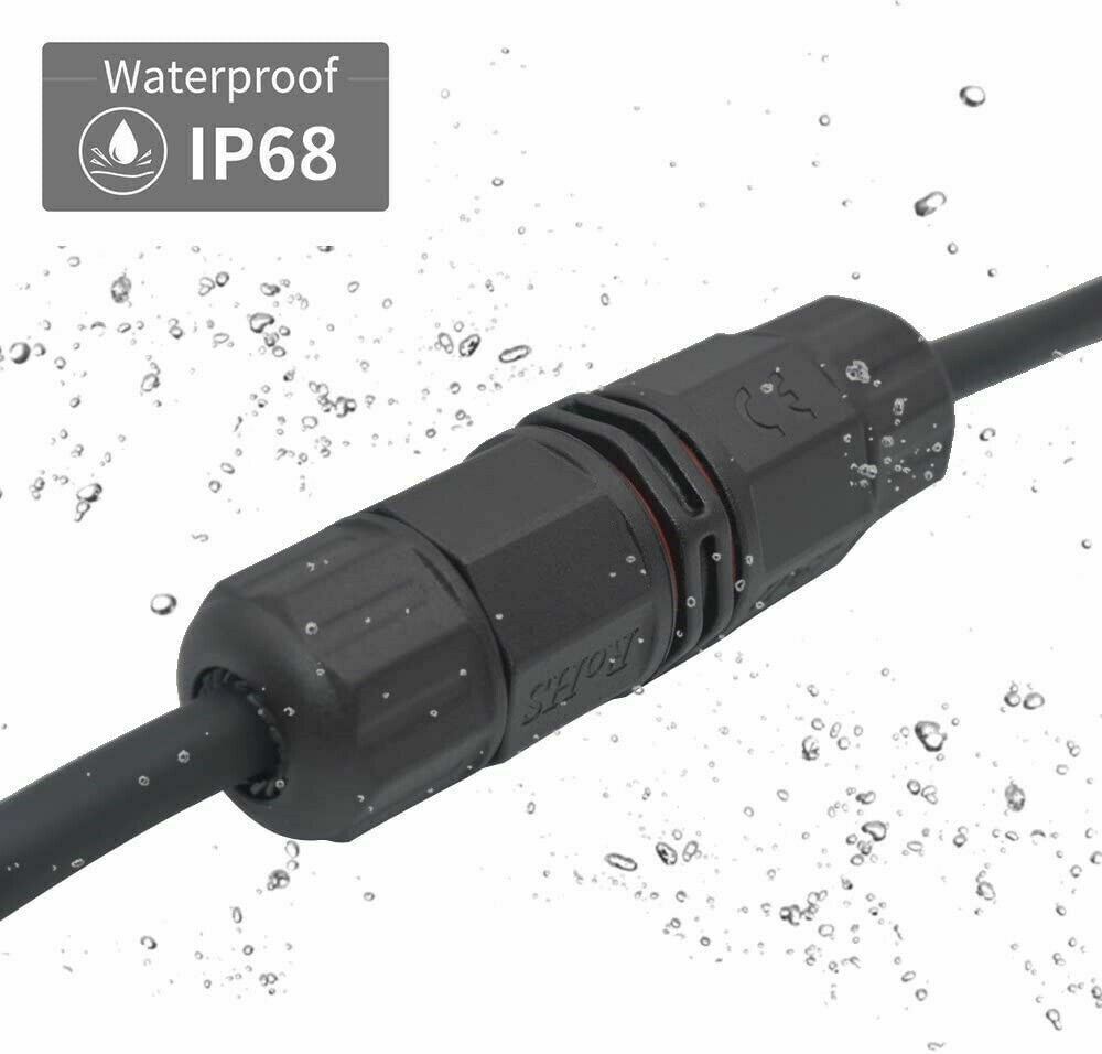 2PK Junction Box Waterproof IP68 Electric Cable Wire Plug Connector Protection