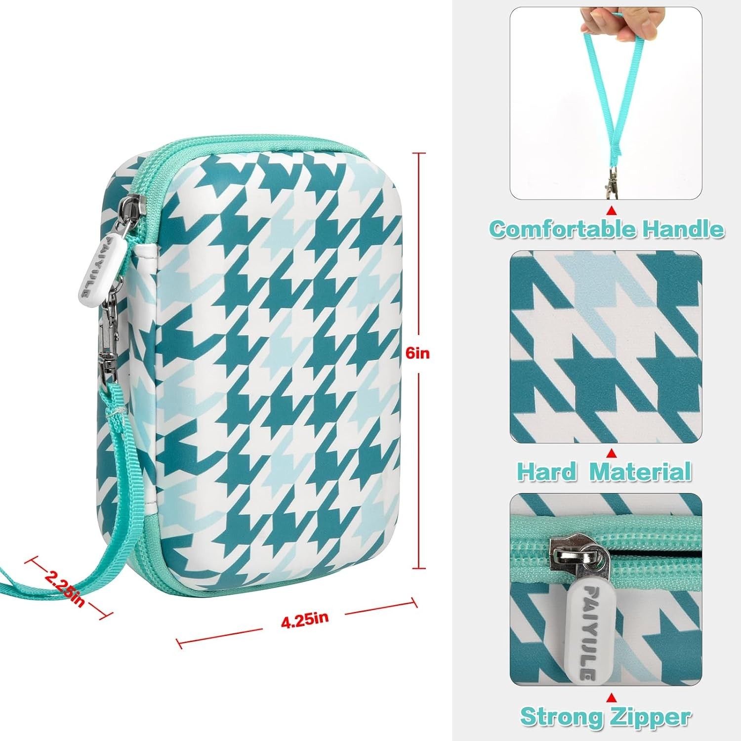 Turquoise EVA Case for Phomemo D30 & NIIMBOT D11 – Durable & Stylish Protection