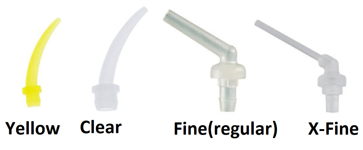 Mark3 type IntraOral Tips for Light/Heavy Body, Endo/Core Material Mixing Tips