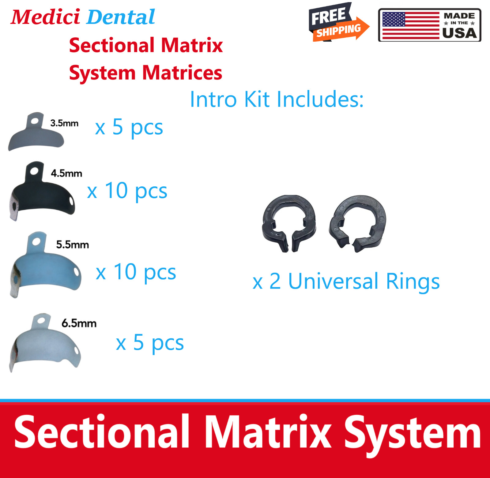 Dental Sectional Contoured Matrices Matrix Bands for Restorations Palodent Type