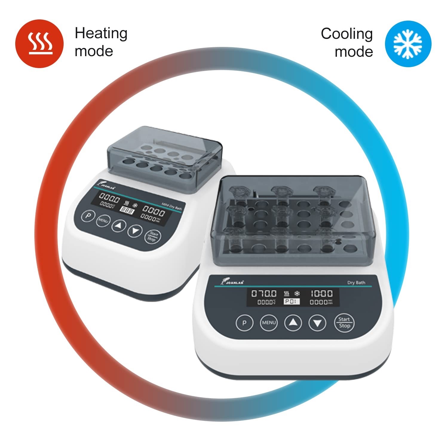 JOANLAB Mini Dry Bath Incubator Heating & Cooling Digital 1.5ml×15 Block