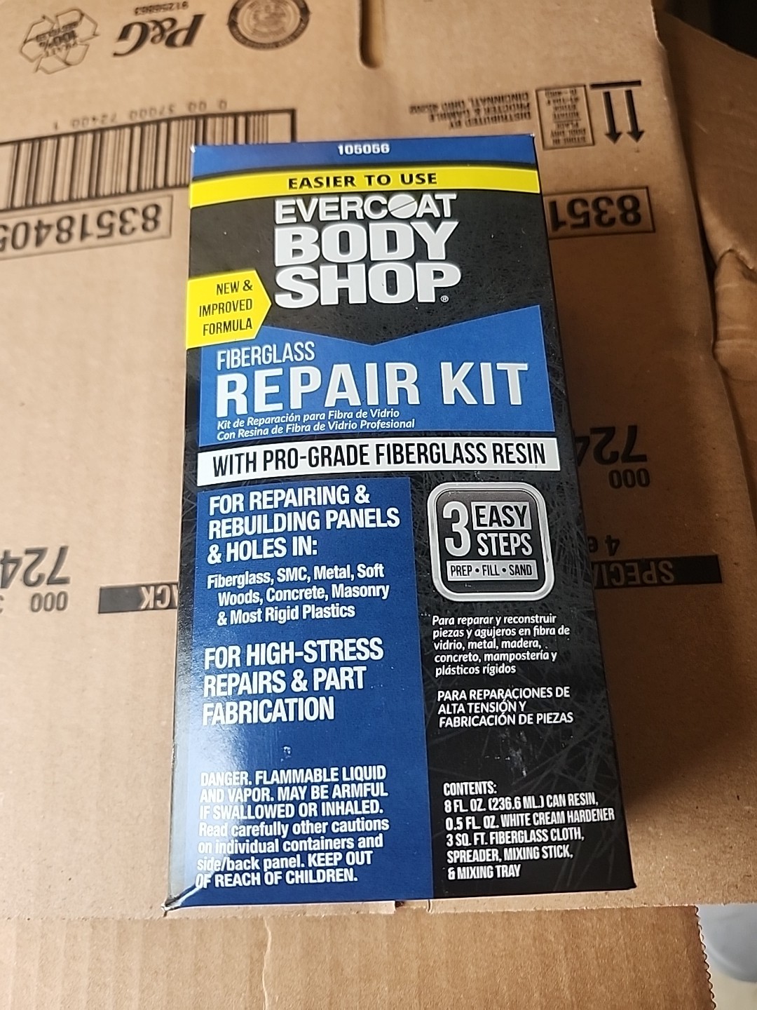Evercoat Body Shop 105056 Pro-Grade Fiberglass Resin Repair Kit NOS