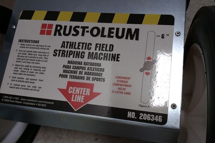 Rust-Oleum 206346 30-3/4 In Overall L Steel Striping Machine