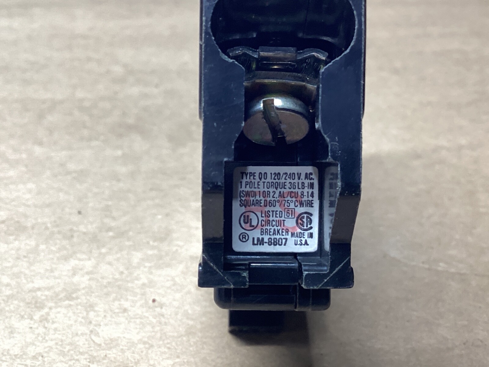 LOT OF 2 SQUARE D QO120 SINGLE POLE 20 AMP CIRCUIT BREAKER #114G130*CO