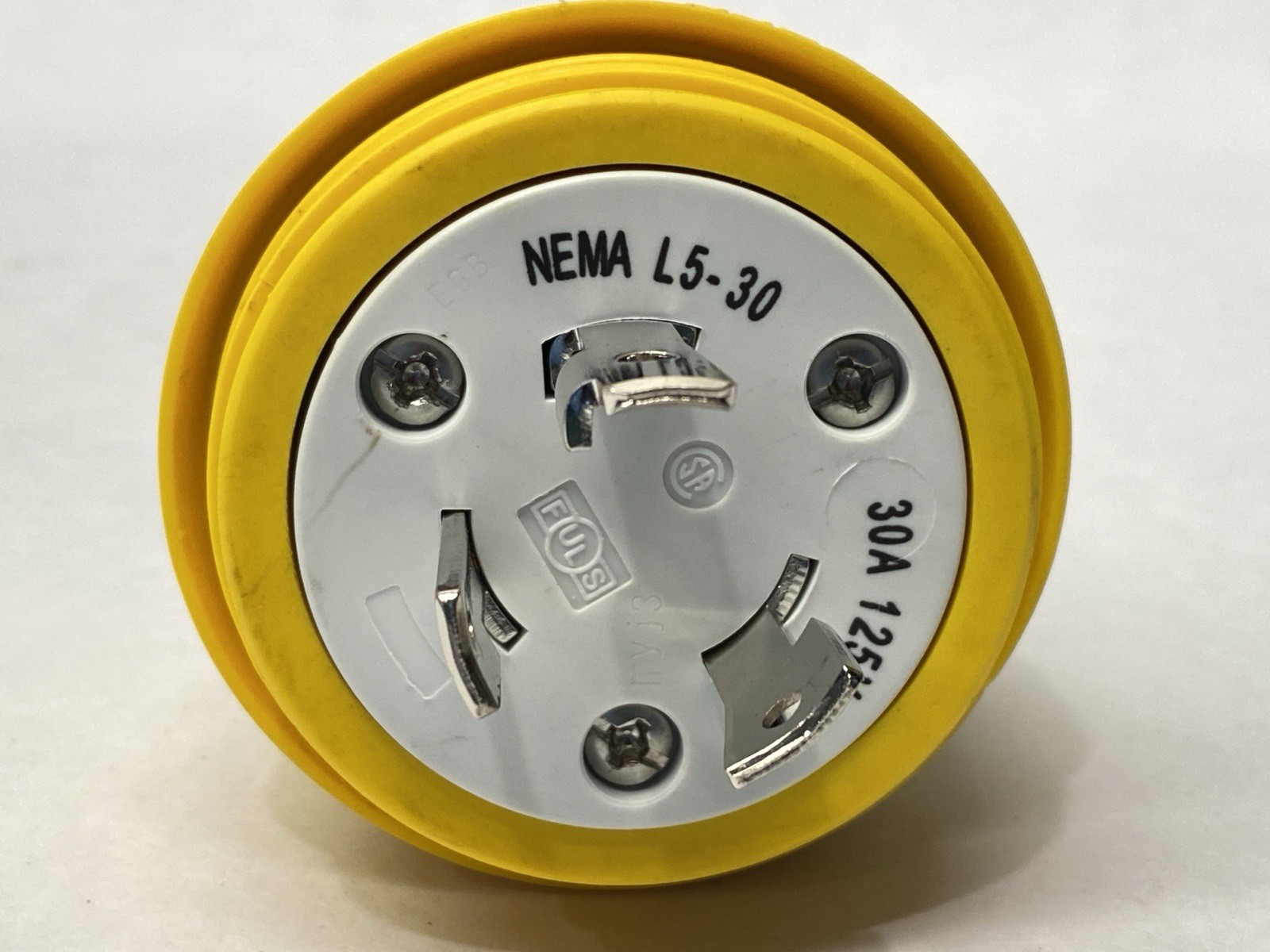 Hubbell HBL28W47 Watertight Twist-Lock Plug Yellow L5-30P 30A 125V