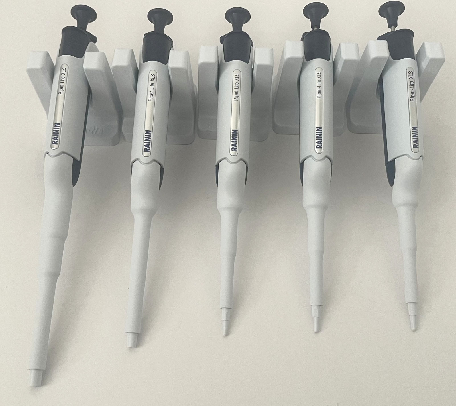 Rainin Pipet-Lite XLS LTS Lot of 5 L-2 L-10 L-20 L-200 L-1000 Pipettes Calibrate