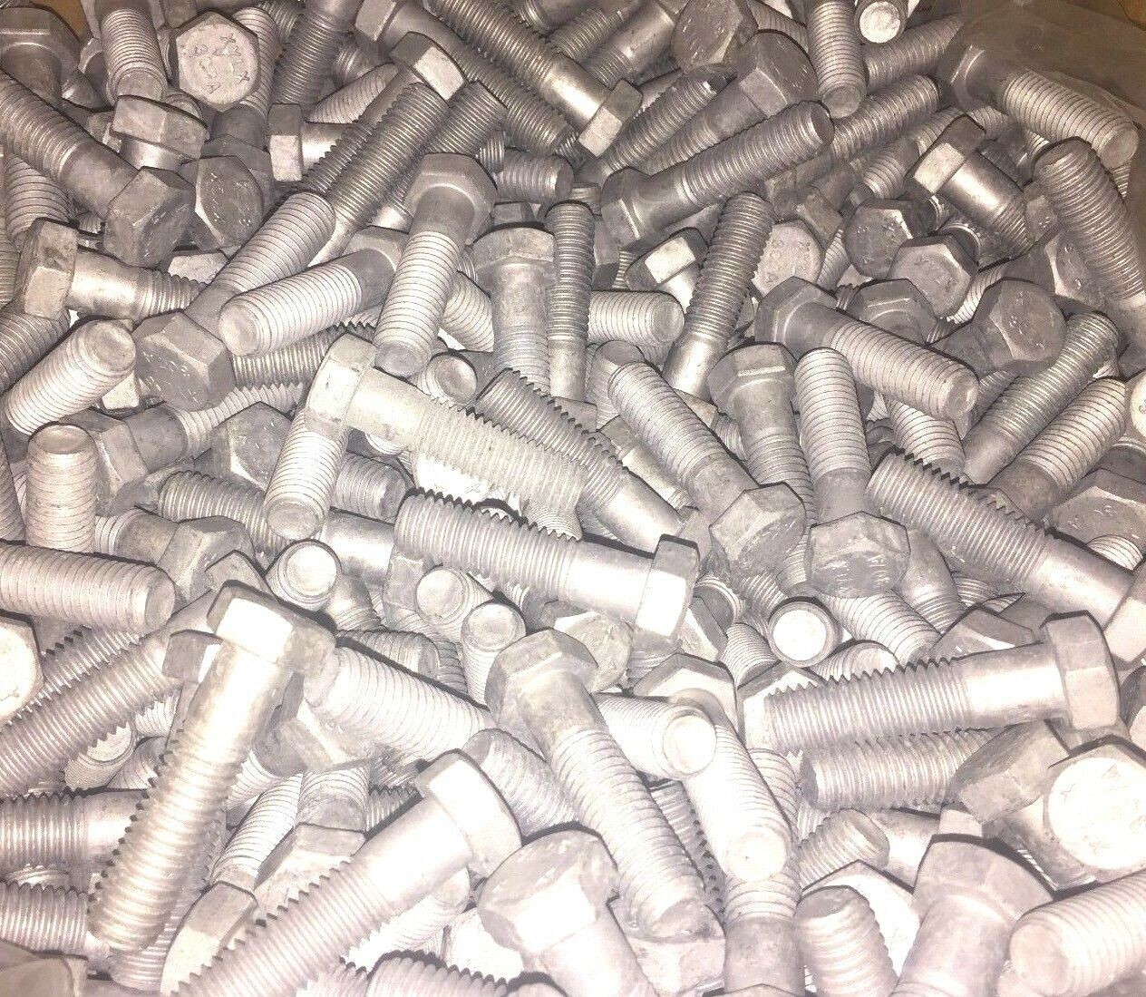 1/2-13 x 6 Galvanized Hex Cap Screw With Hex Nuts, Flat & Lock Washers