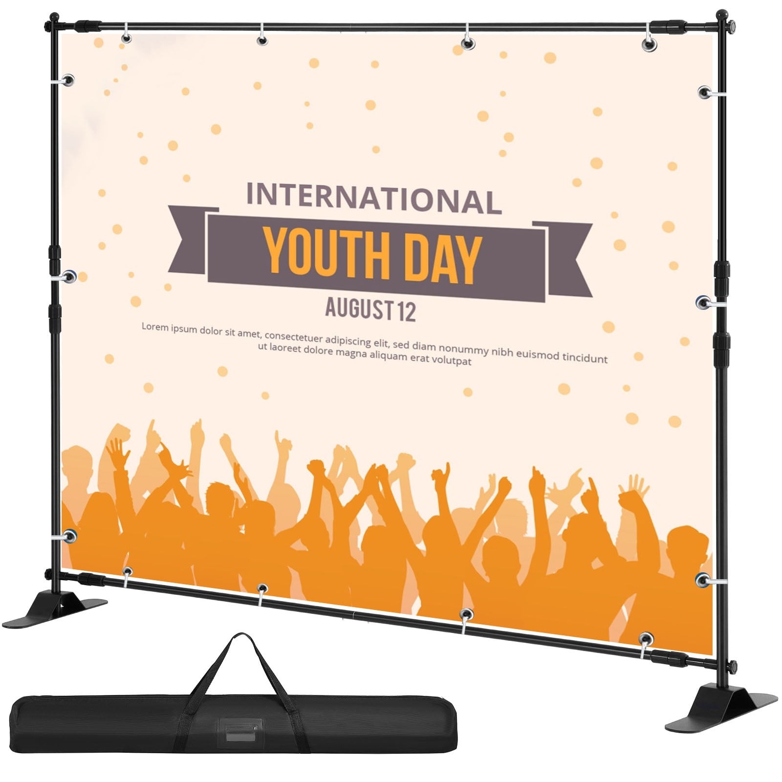 10 x 8 Ft Display Banner Stand, Customizable Size for Trade Fair Wall