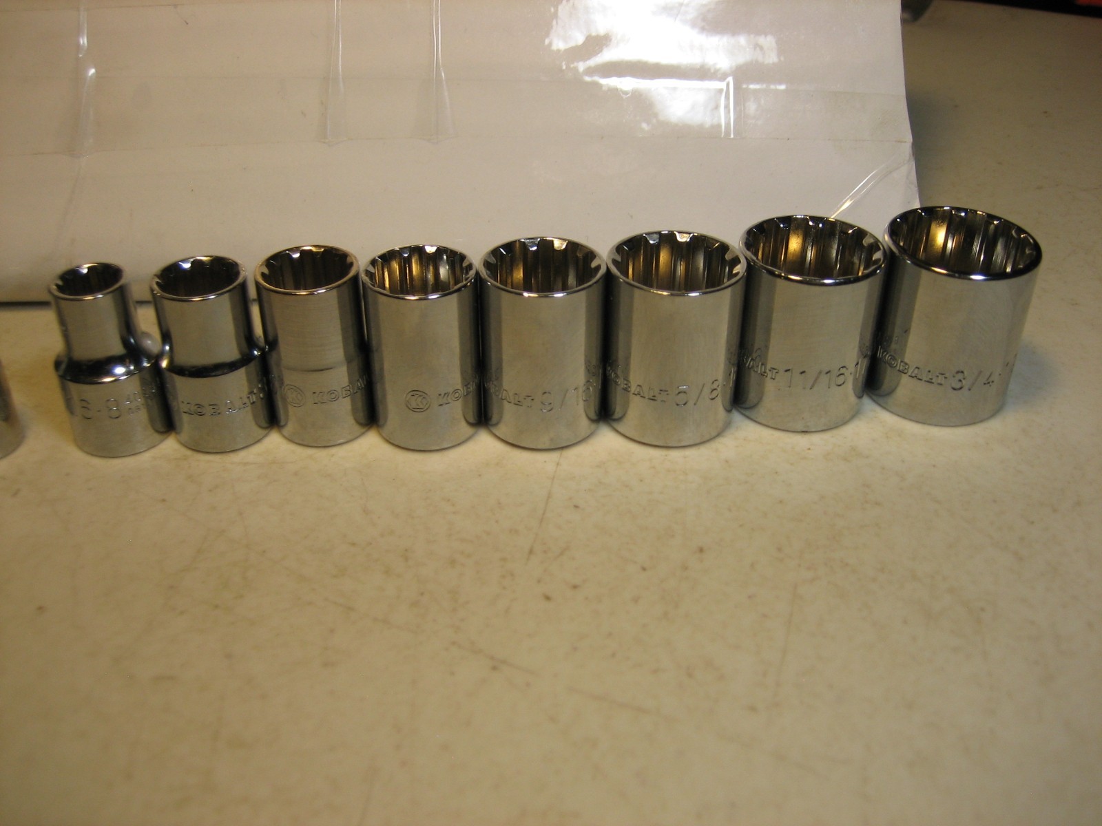 Kobalt (11 pcs) 1/4″ & 3/8″ Drive Spline Sockets (3/16″ To 3/4″)