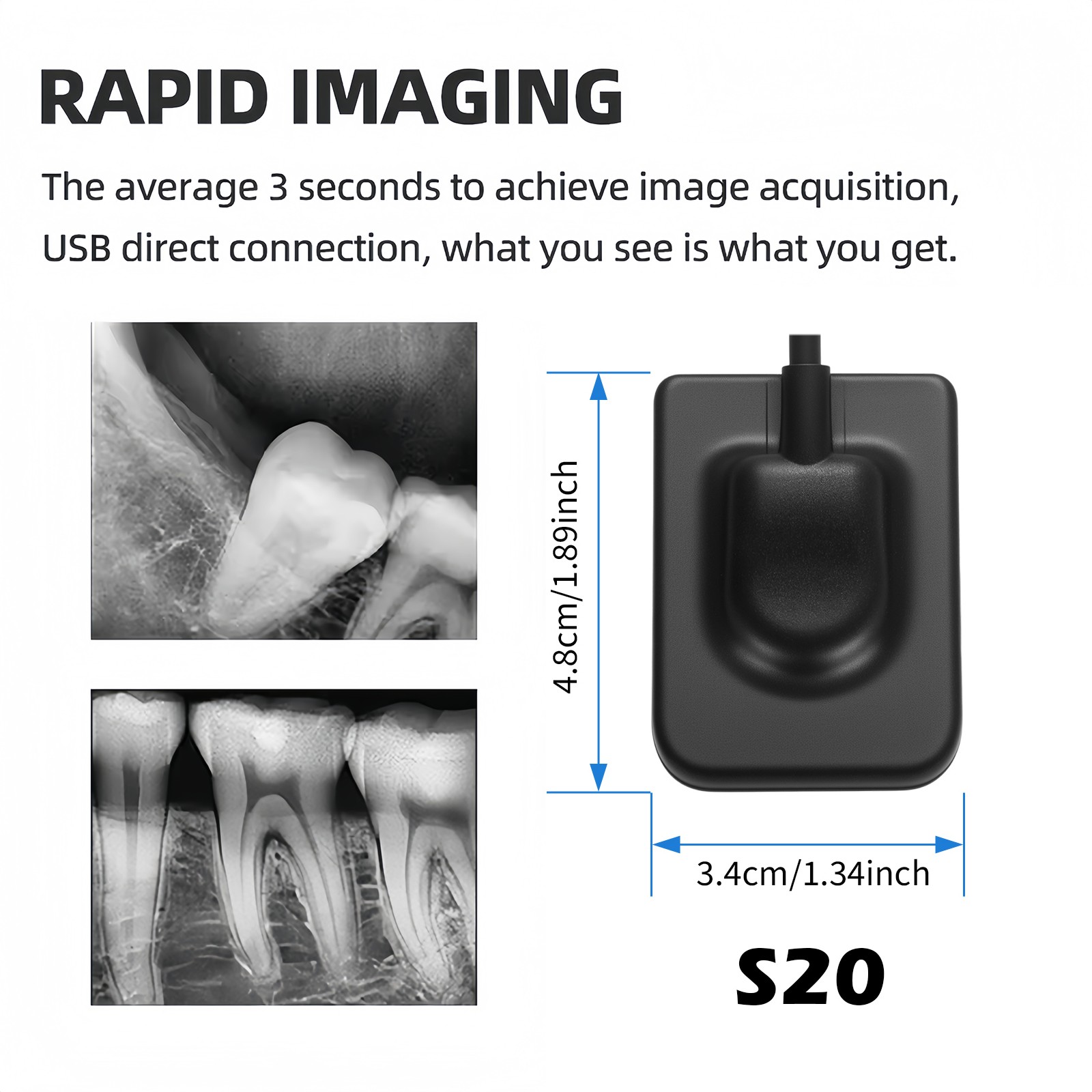 Dental X-Ray Holder Digital Xray Sensor Imaging System 2.0 Size Sensor Holder