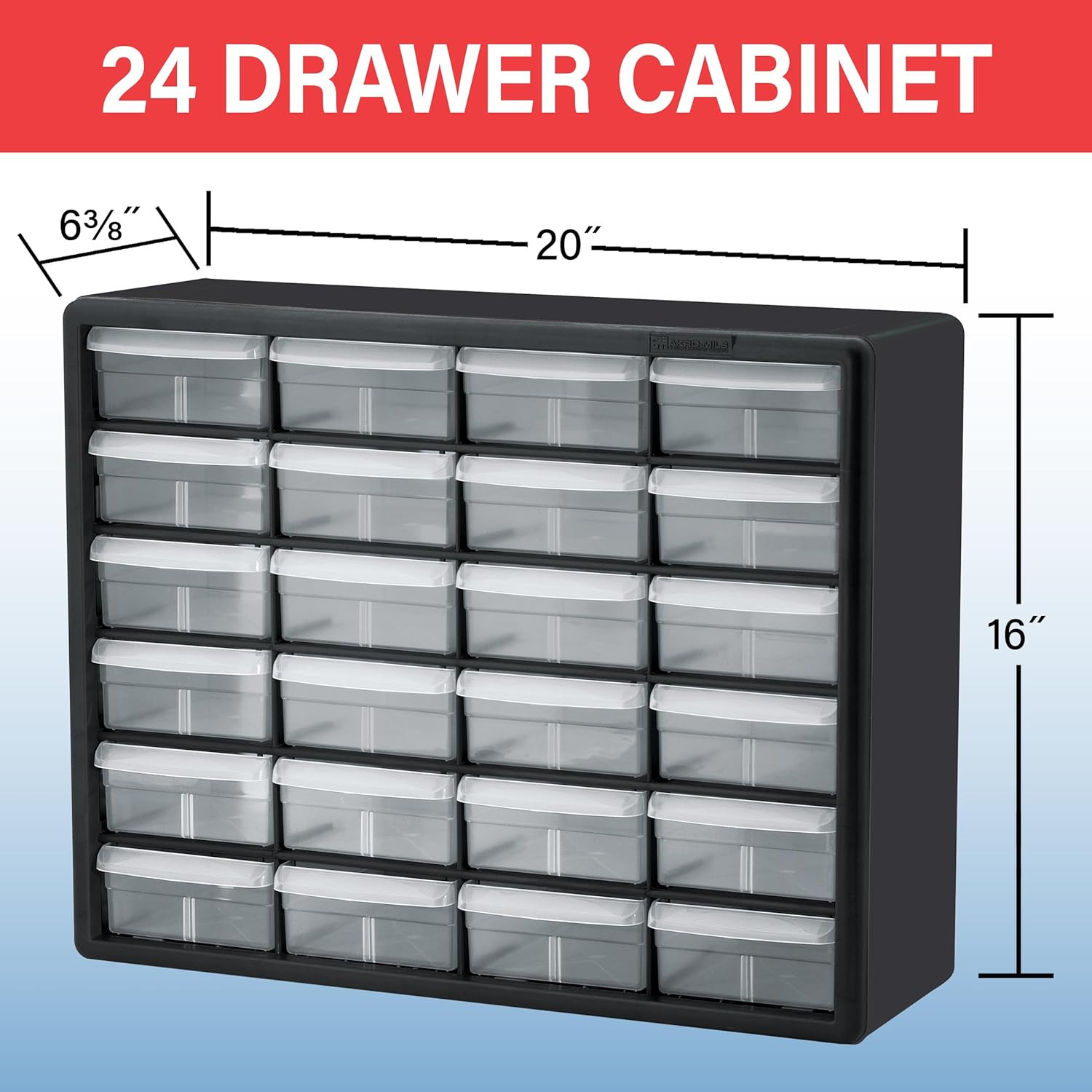 Akro-Mils 24-Drawer Plastic Drawer Storage Cabinet for Garage Organization, Bead