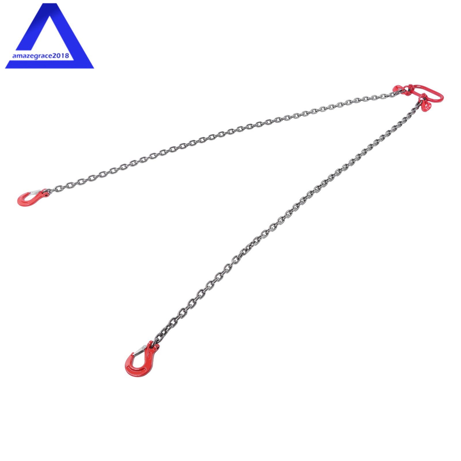 Lifting Chain Sling 5/16″ × 6′ Double Leg w/ Grab Hook 6600lbs Capacity G80