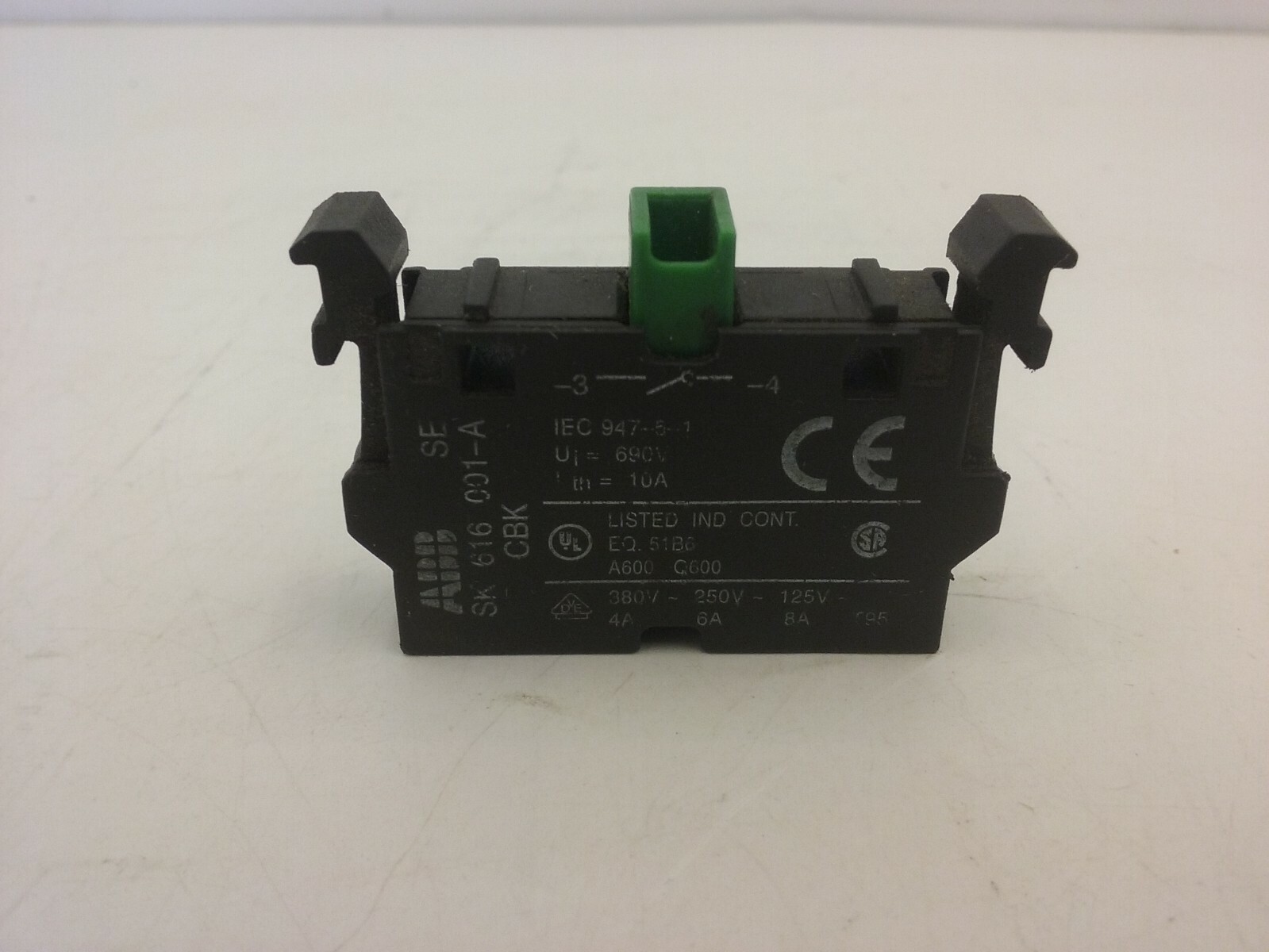 ABB CBK-CB10 CONTACT BLOCK 1 NORMALLY OPEN SK 616 001-A