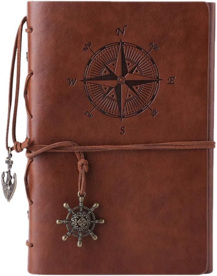 A6 Maleden Refillable Spiral Daily Notepad Classic Embossed Travel Journal Diary