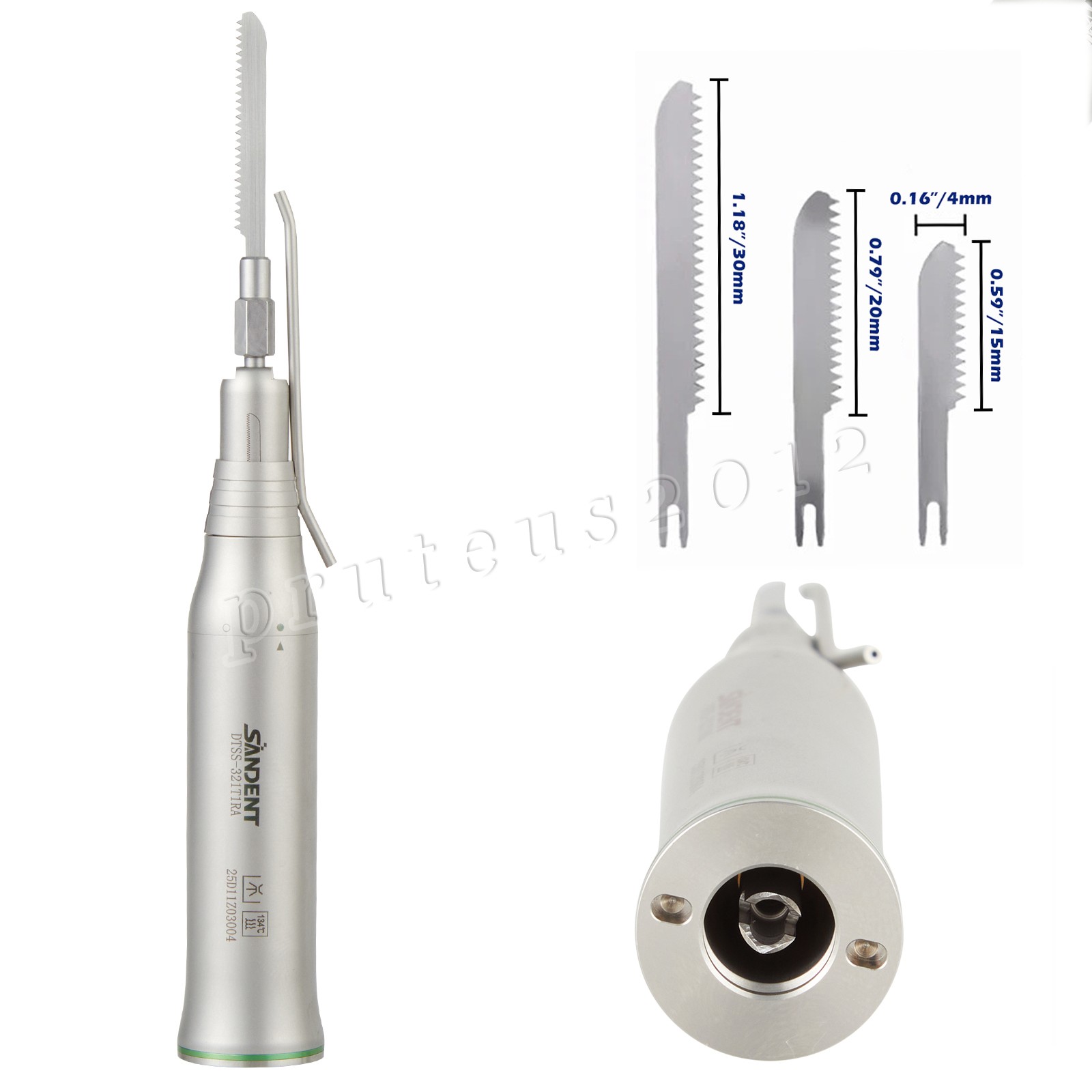 Dental 3.2:1-R Surgical Saw Straight Handpiece Reciprocating Bone Cutting 3blade