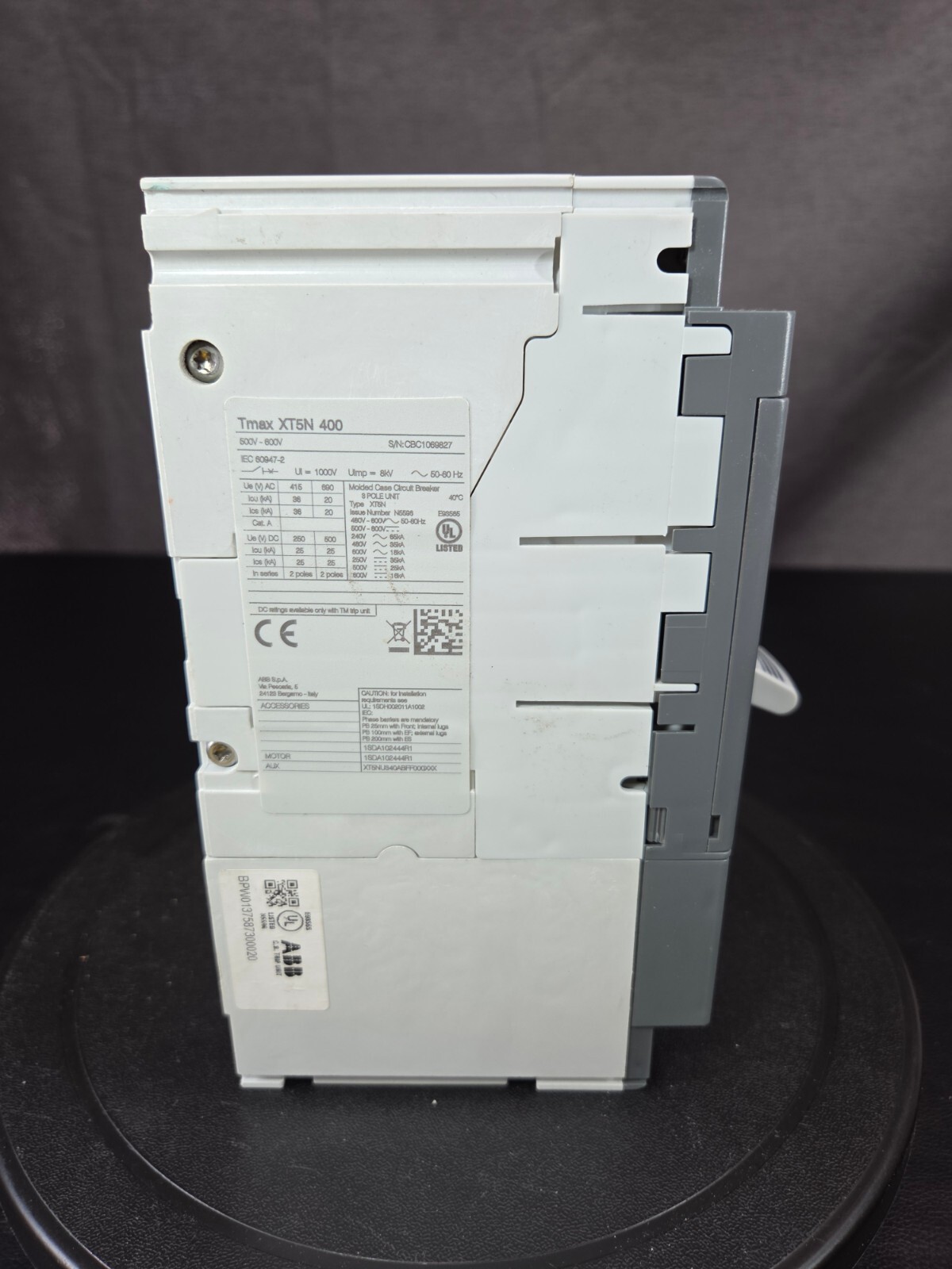 ABB SACE Tmax XT5N 400 3 Pole 400 Amp 600v Circuit Breaker New Open Box