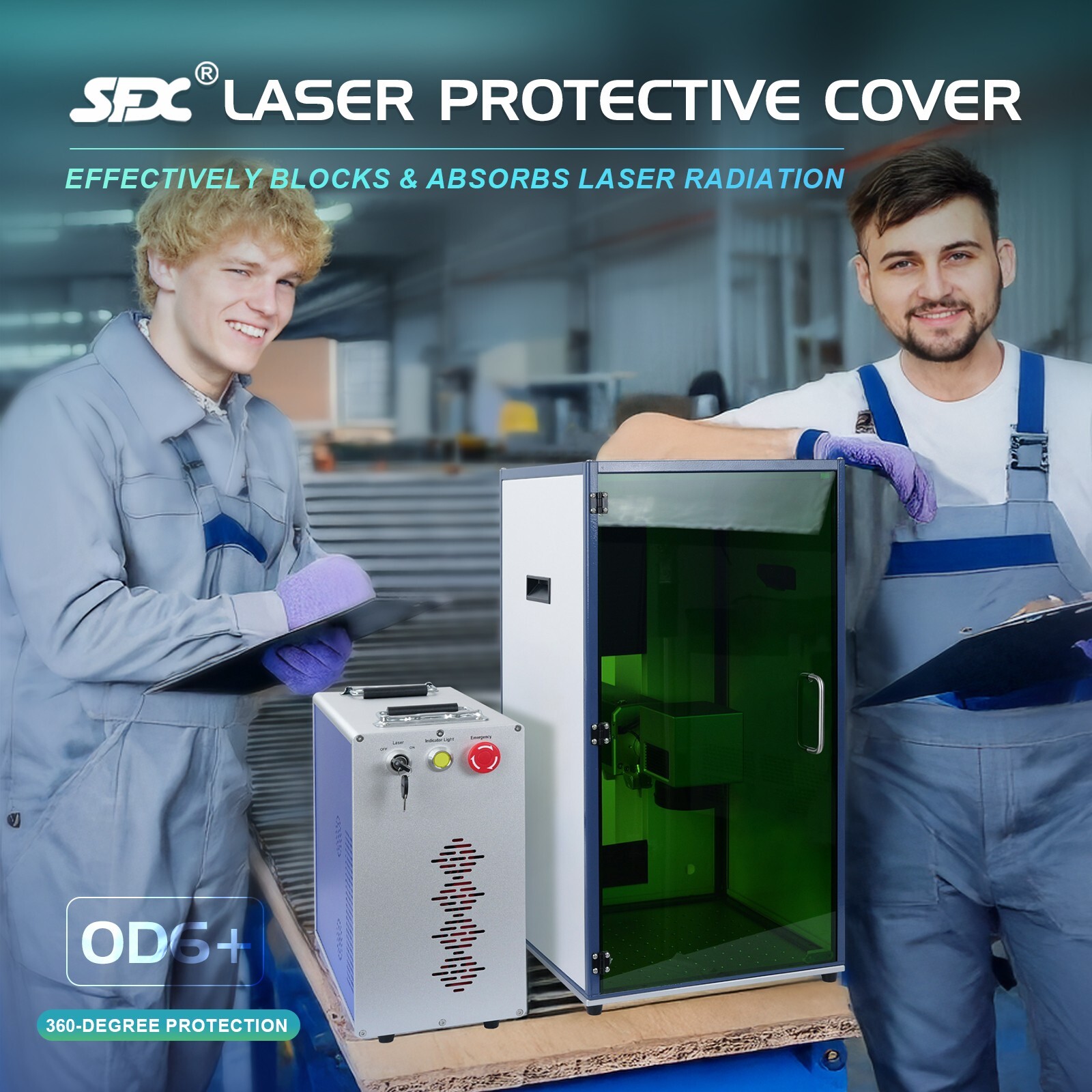 SFX Laser Protective Cover OD6+ Enclosure Safety Cover for Fiber Laser Marking