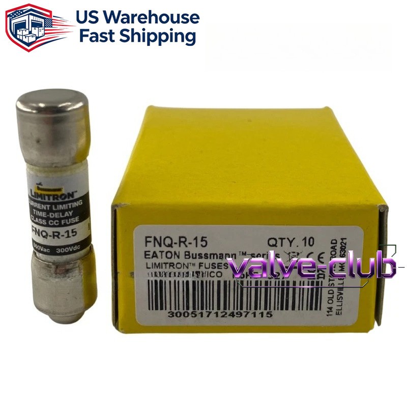 10PCS FNQR15 New Bussmann FNQ-R-15 15A 600Vac Time-delay Fuse Fast Shipment
