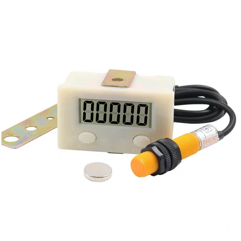 Induction Counter, Metal Sensor with 5-Digits Large-Screen LCD Digital