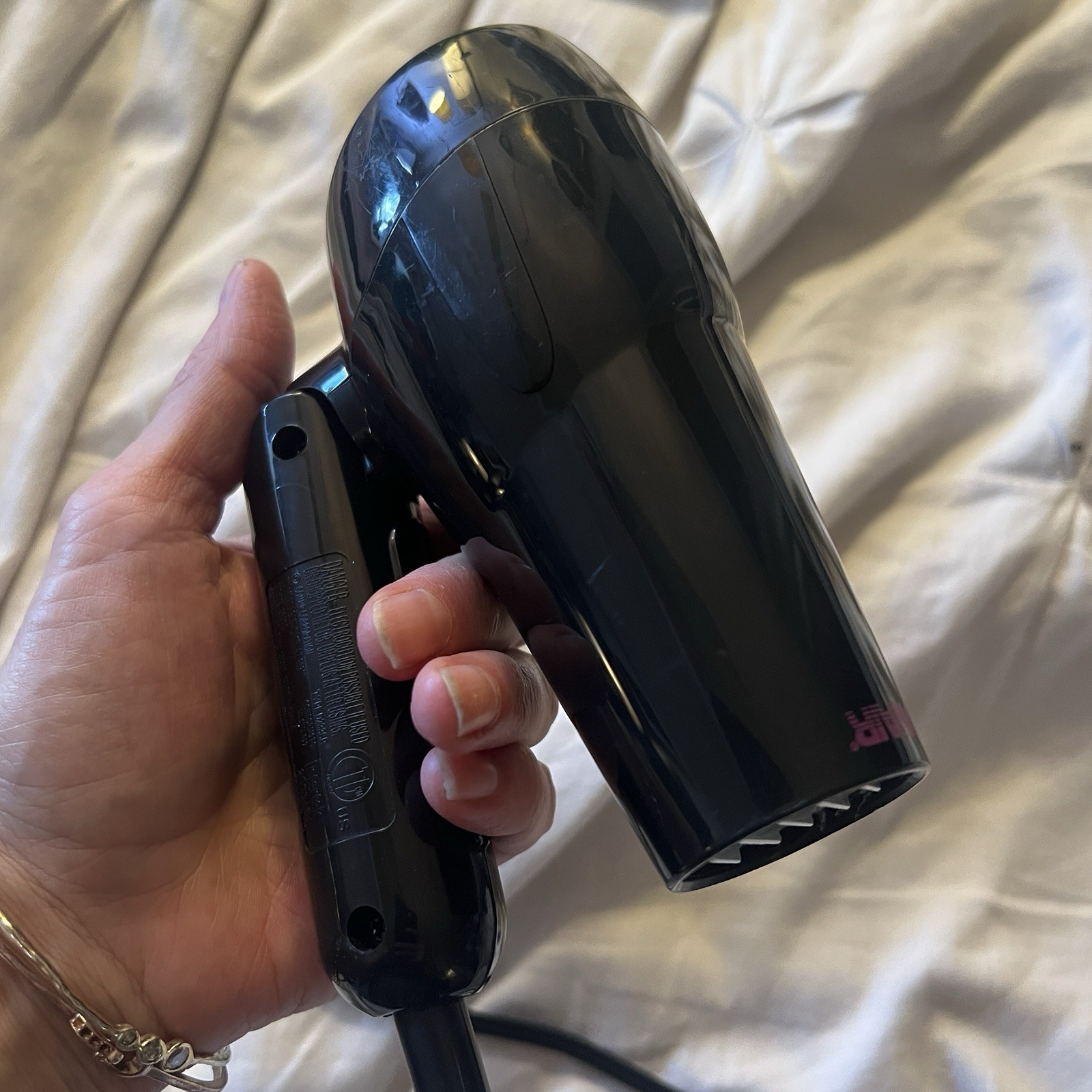 NEW CONAIR Mini Travel Folding Hair Dryer Black 1875 Watts Ion 169BIW USA Travel