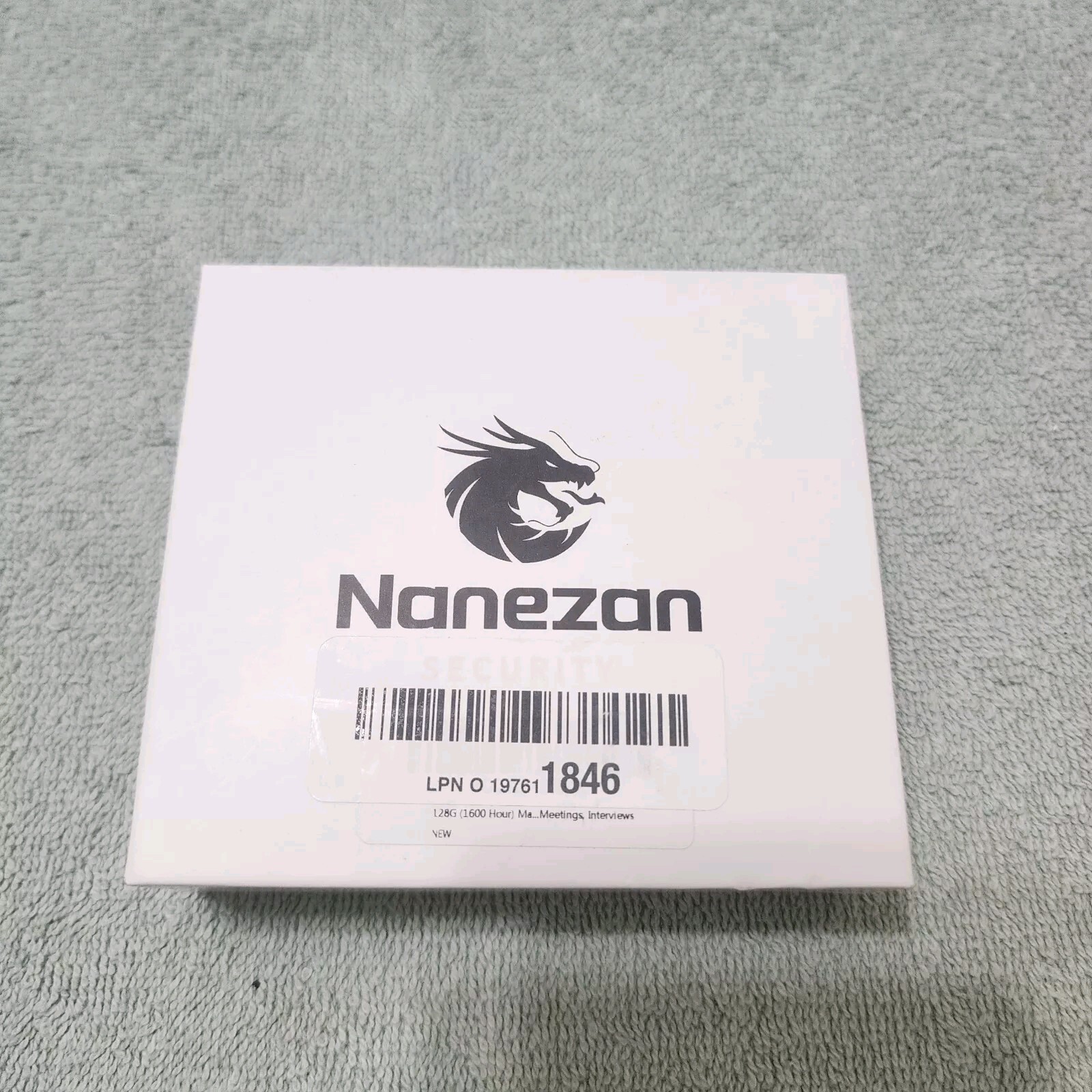 Nanezan Security Voice Recorder 128gb (1600 Hour) For Meetings Open Box