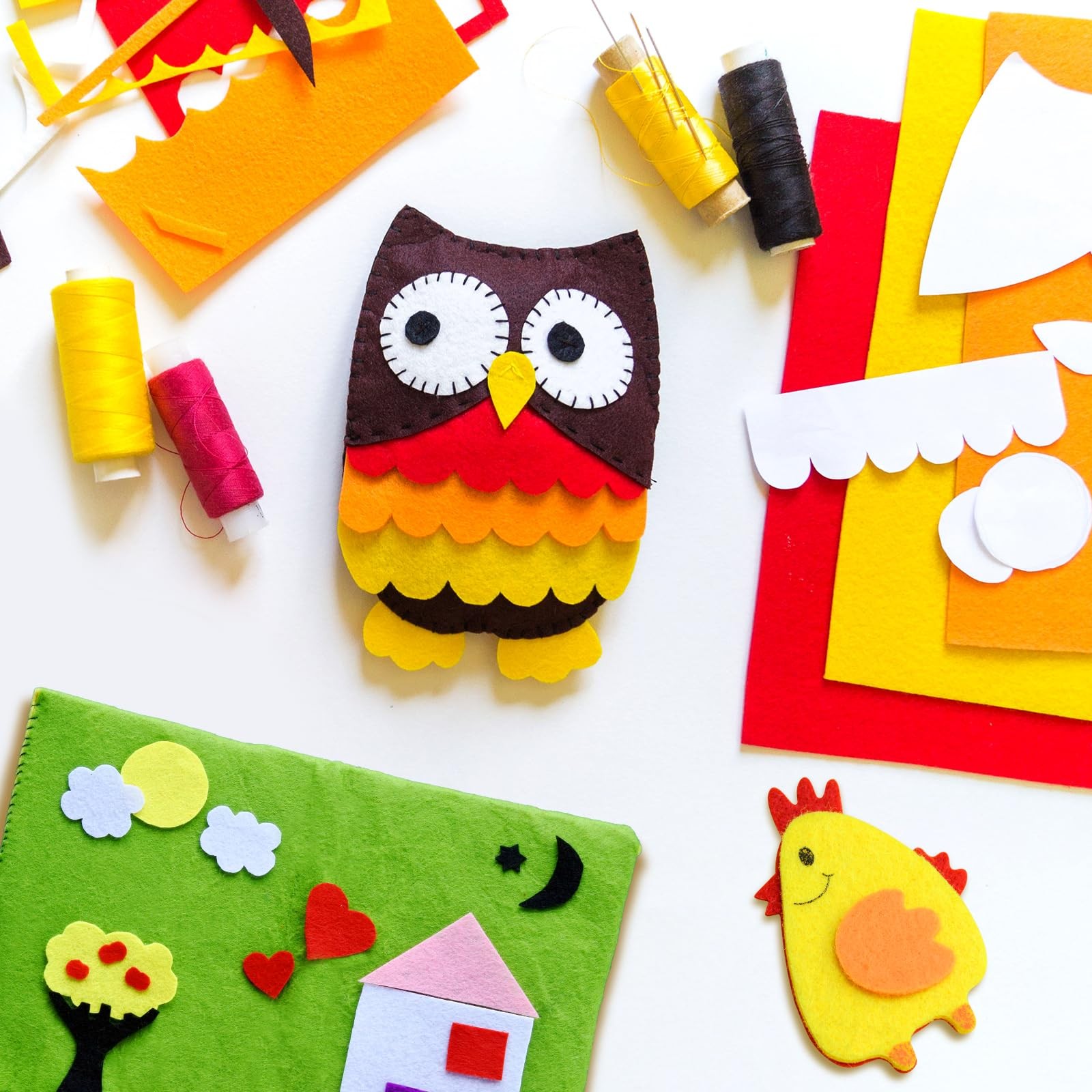 24 PCS Self Adhesive Felt Sheet Soft Art Craft 11.8×7.9 Inch 30x20cm