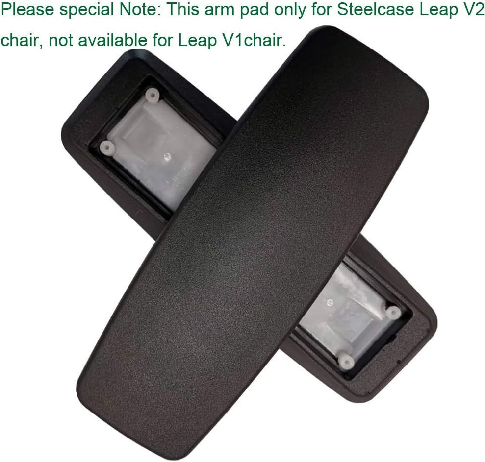 New Replacement Arm Pads Caps for Steelcase Leap V2, Amia Office Chair Black (2p