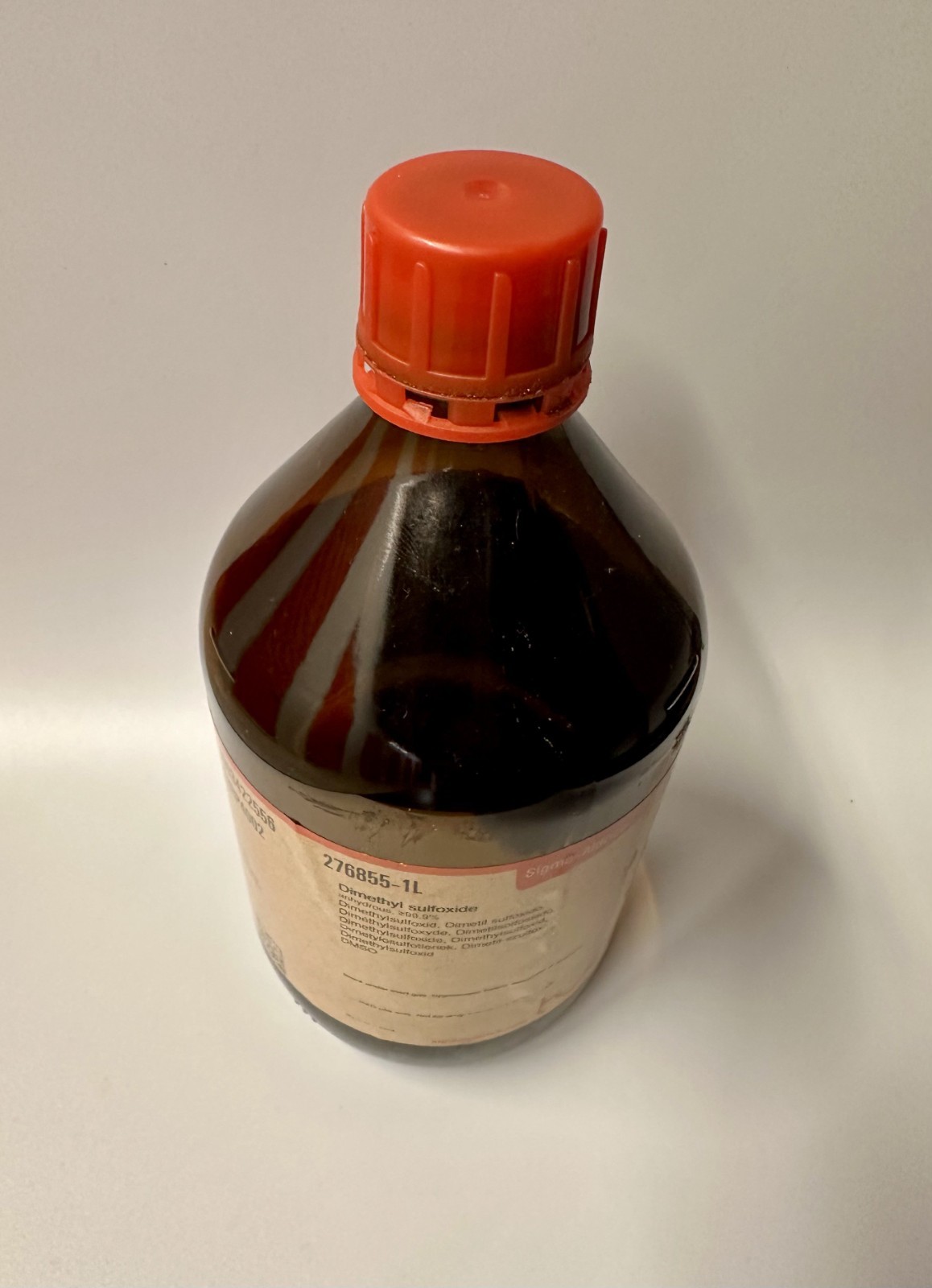 Sigma Aldrich DMSO ≥99.9% 1L 276855-1L SHBP4002 CAS 67-68-5 Lab Grade