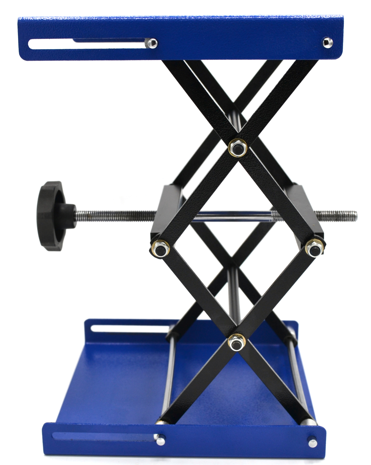 Scissor Jack Laboratory Stand with 7.75 in x 7.75 in Plate, Fully Extended
