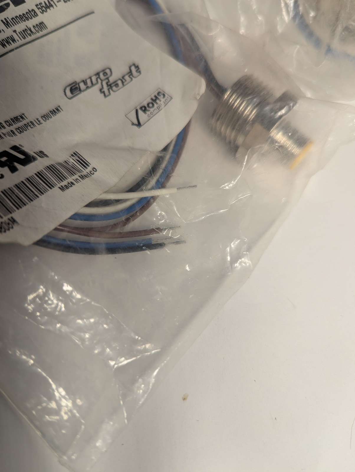 NEW LOT OF 2 GENUINE TURCK FS 4.4-0.5/14.5/NPT EURO FAST CONNECTOR U0890-18