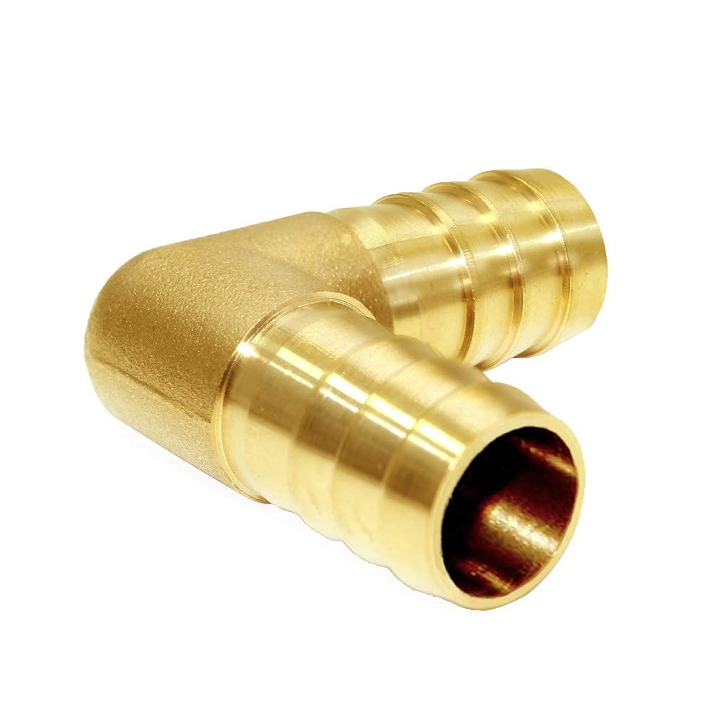 Joywayus 5/8″ 16mm Hose ID/Hose Barb 90 Degree L Right Angle Elbow 5/8, Brass